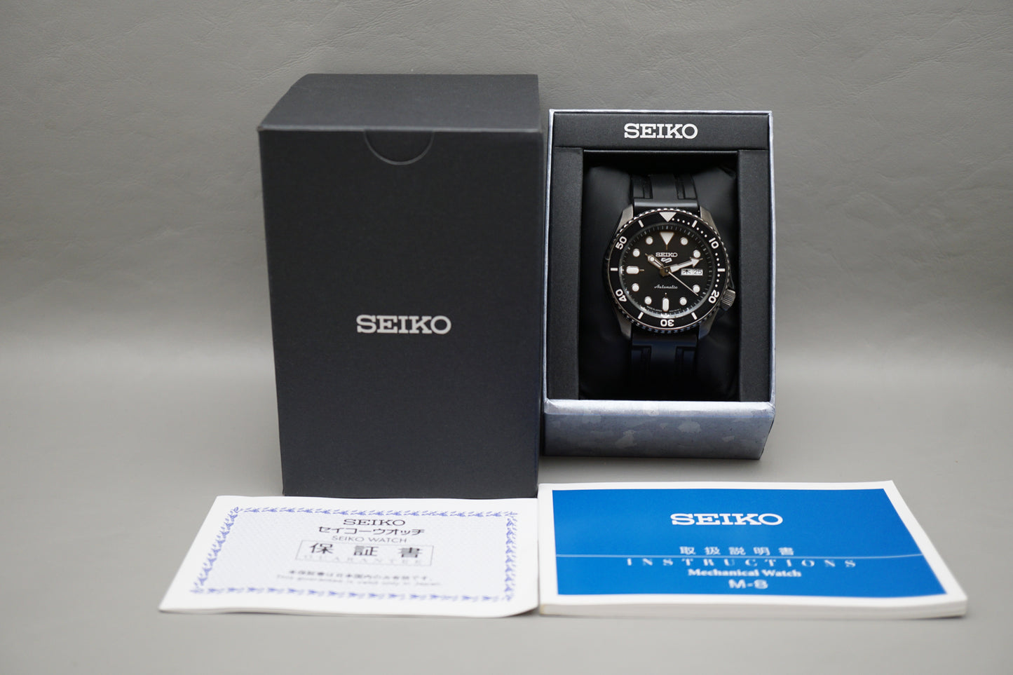 Seiko 5 Sports SBSA023 4R36 JDM Black Dial Street Style Automatic Watch