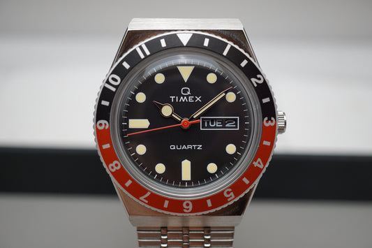 Timex TW2U61300 Q Black Red Coke Reissue Quartz Watch
