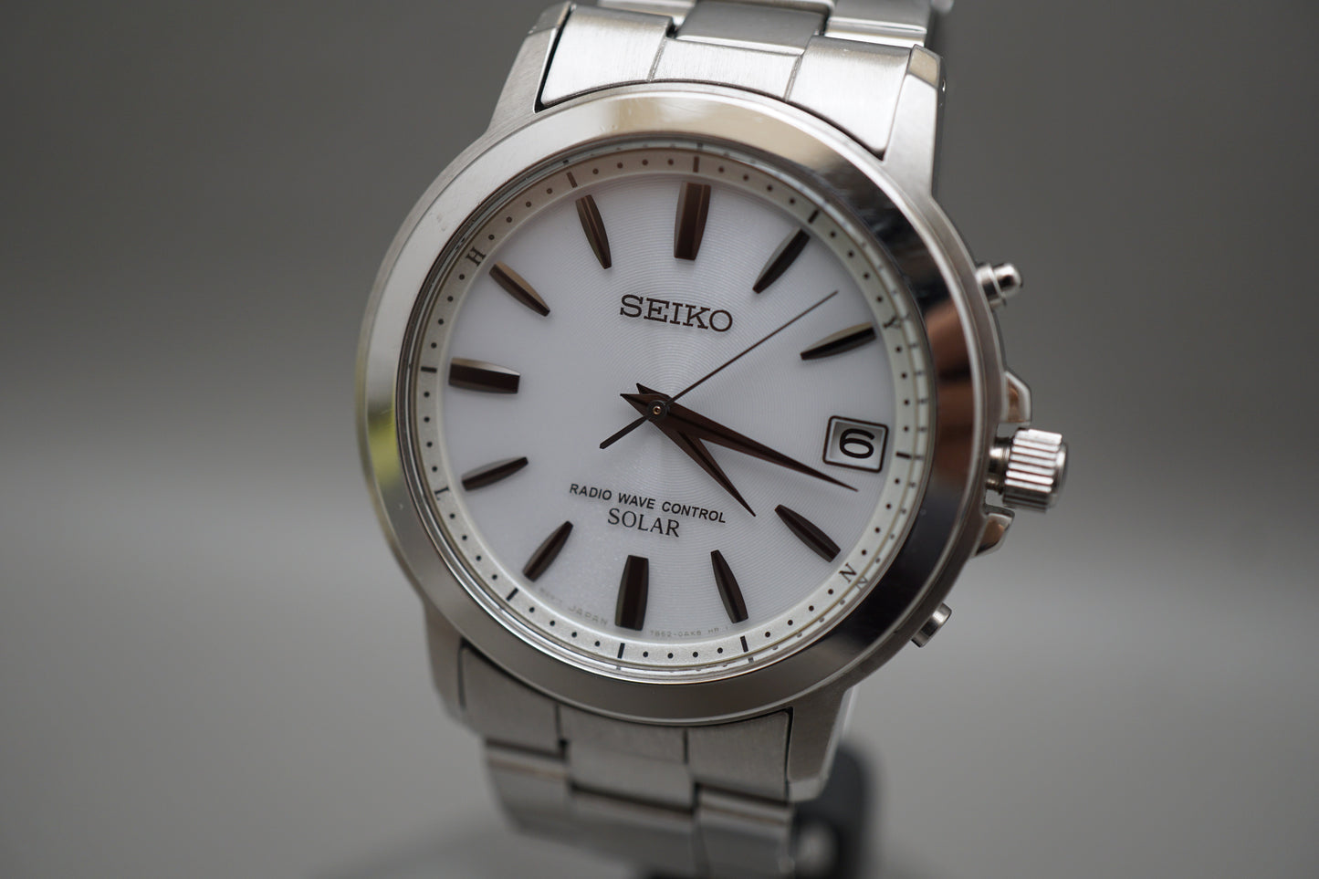 Seiko Spirit SBTM167 7B52 White Dial JDM Radio Wave Solar Quartz Watch