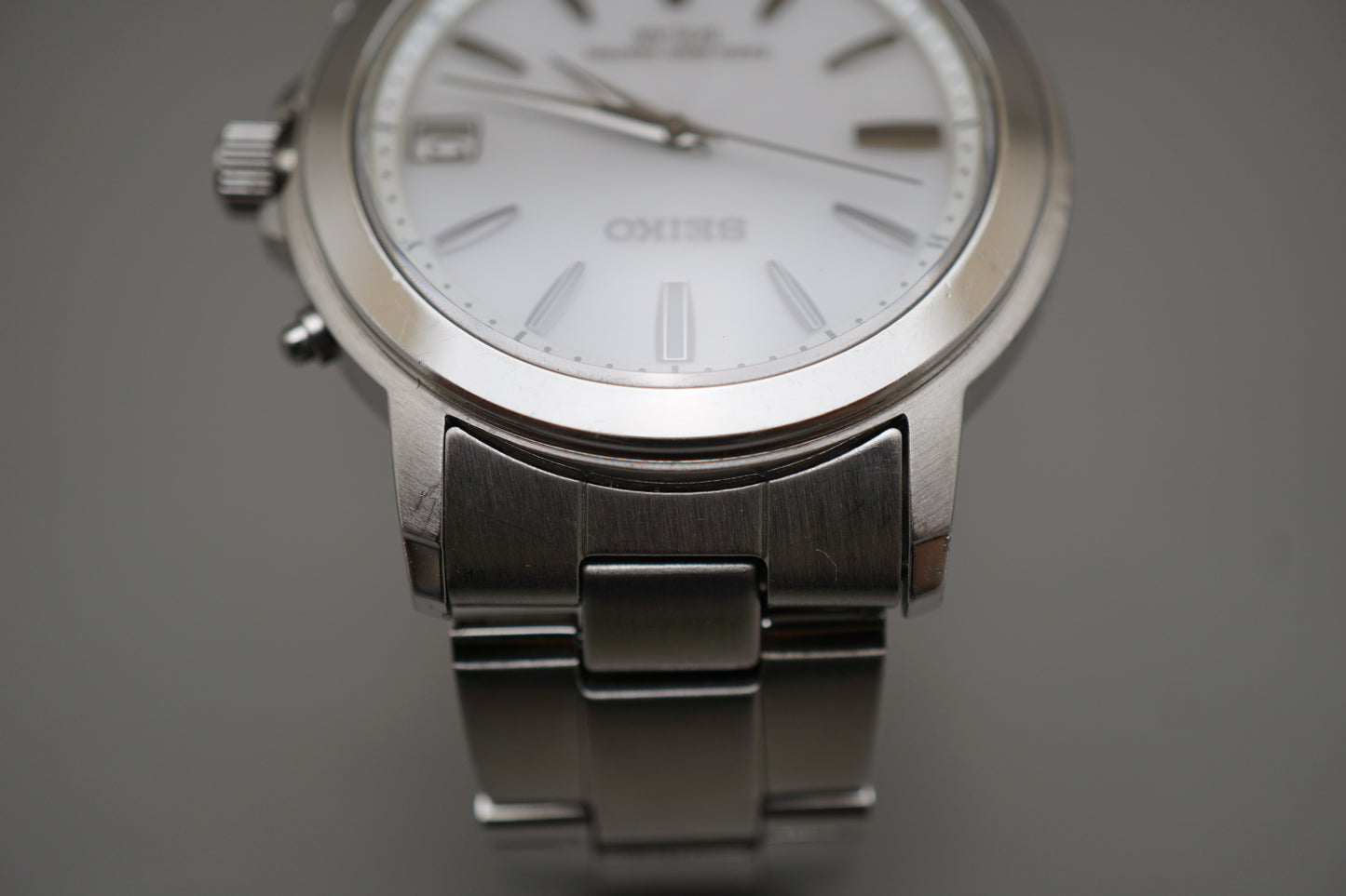 Seiko Spirit SBTM167 7B52 White Dial JDM Radio Wave Solar Quartz Watch