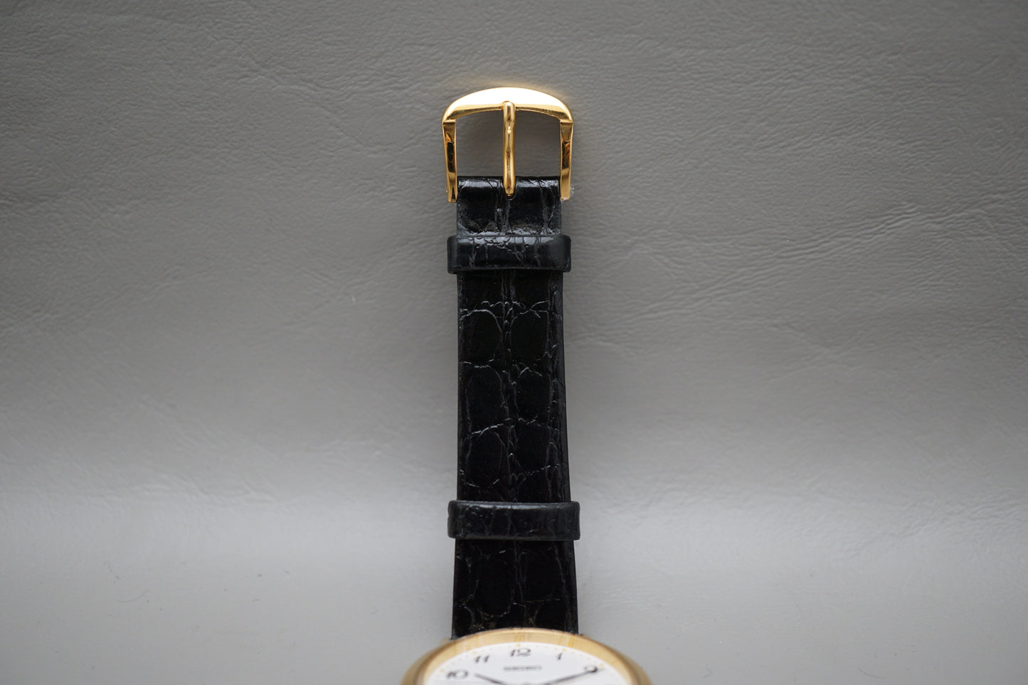 Seiko Spirit SCDP030 7N01 Gold Tone White Dial Quartz Watch