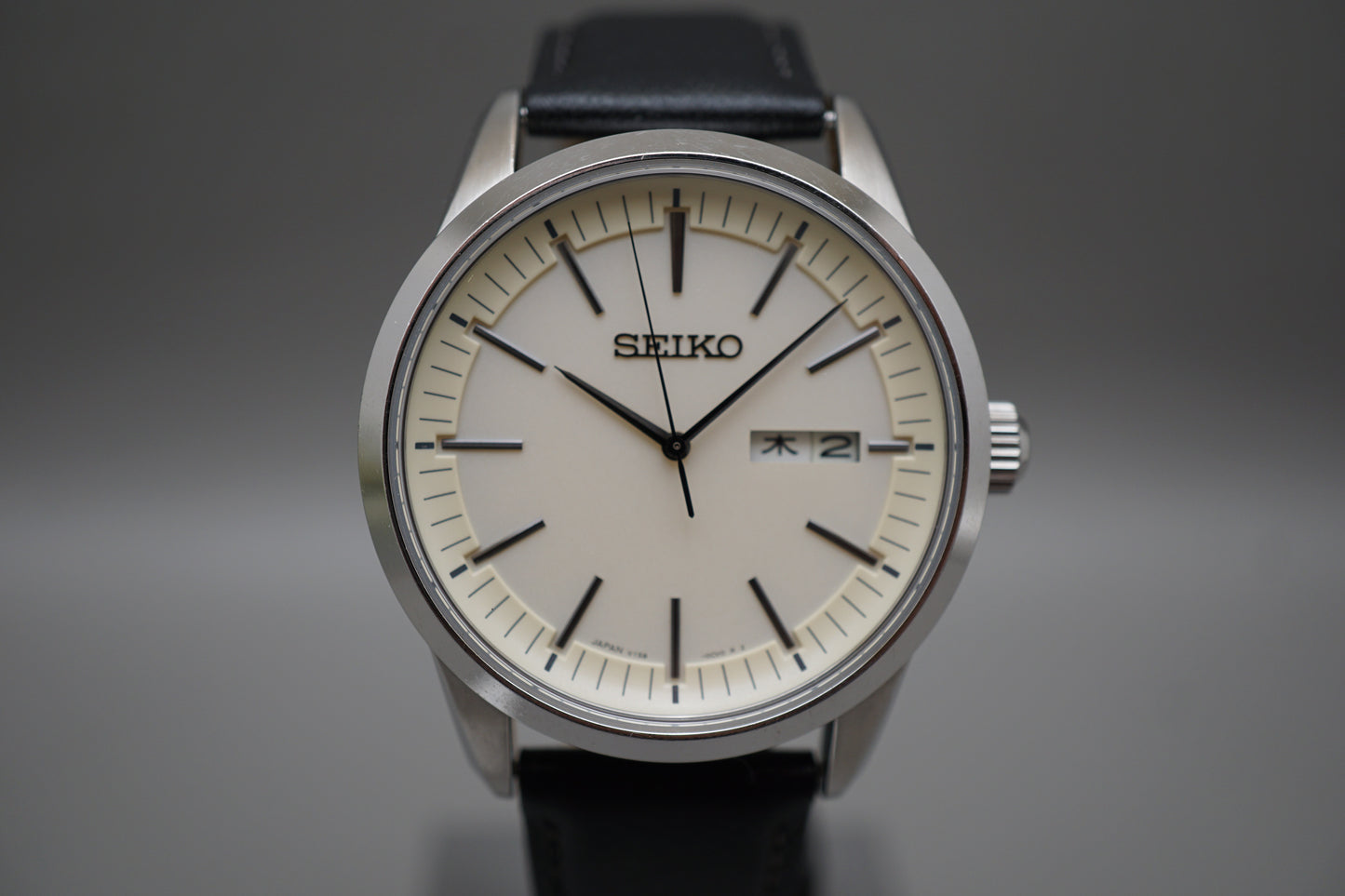 Seiko Selection SBPX125 V158 White Dial JDM Solar Quartz Watch