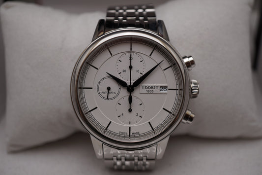 Tissot T085.427.11.011.00 Carson White Dial Automatic Chronograph Watch