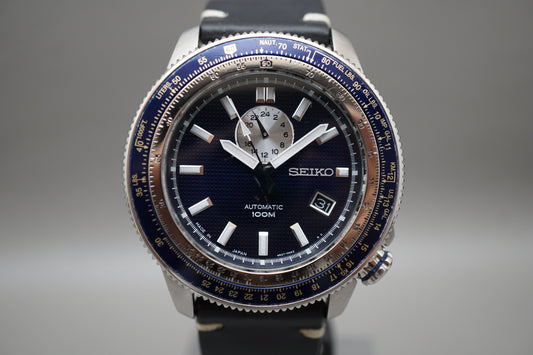 Seiko Superior SSA001 4R37 Blue Dial Flight Computer Automatic Pilots Watch READ