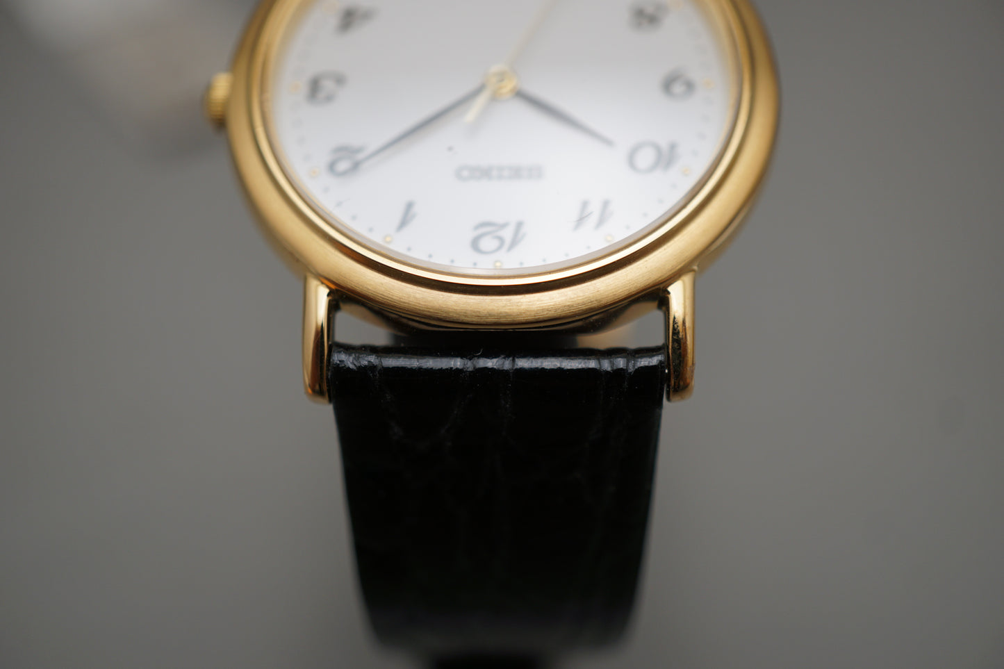 Seiko Spirit SCDP030 7N01 Gold Tone White Numeral Dial Quartz Watch