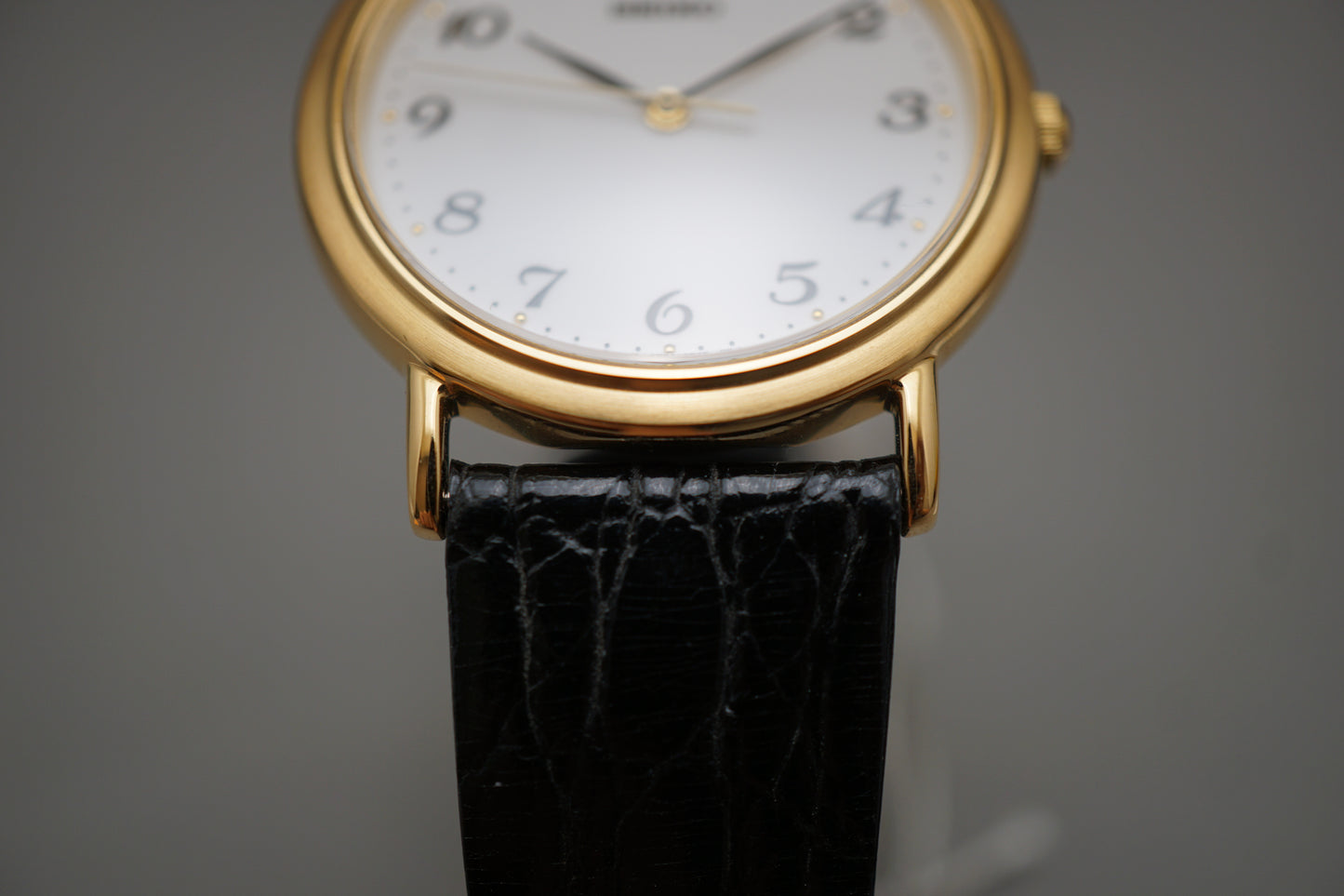 Seiko Spirit SCDP030 7N01 Gold Tone White Numeral Dial Quartz Watch