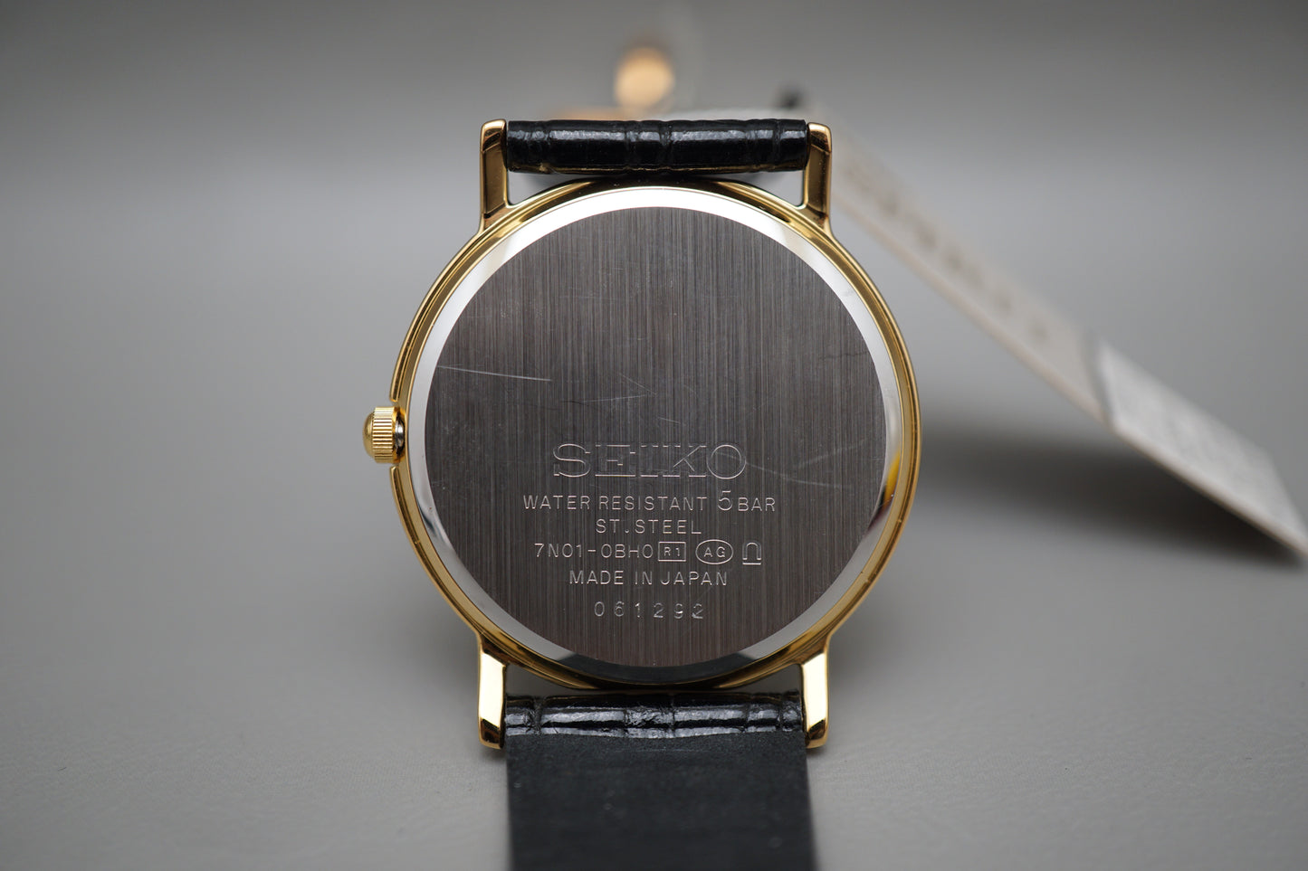 Seiko Spirit SCDP030 7N01 Gold Tone White Numeral Dial Quartz Watch