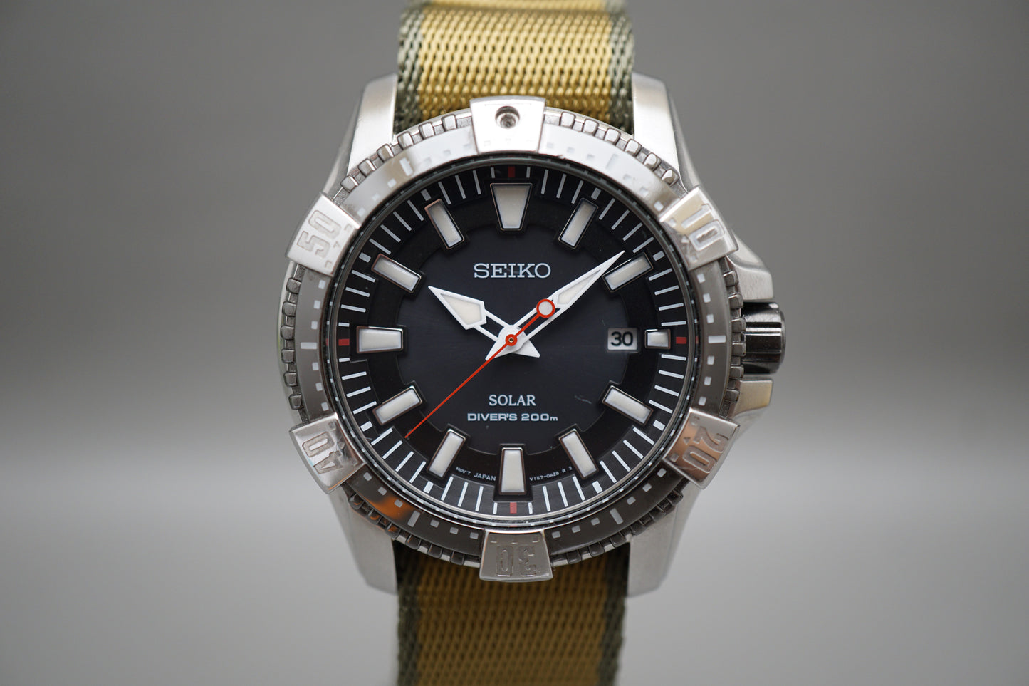 Seiko Prospex SBDJ005 V157 Black Dial 200M Divers Solar Quartz Watch