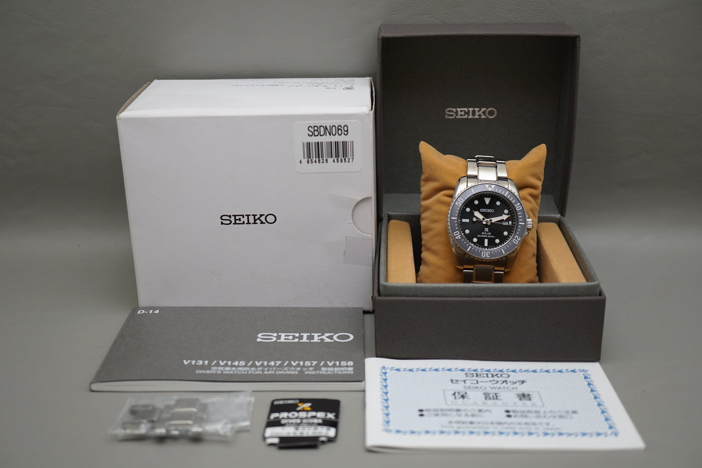 Seiko Prospex SBDN069 V147 Sunburst Grey Divers 200M Solar Quartz Watch