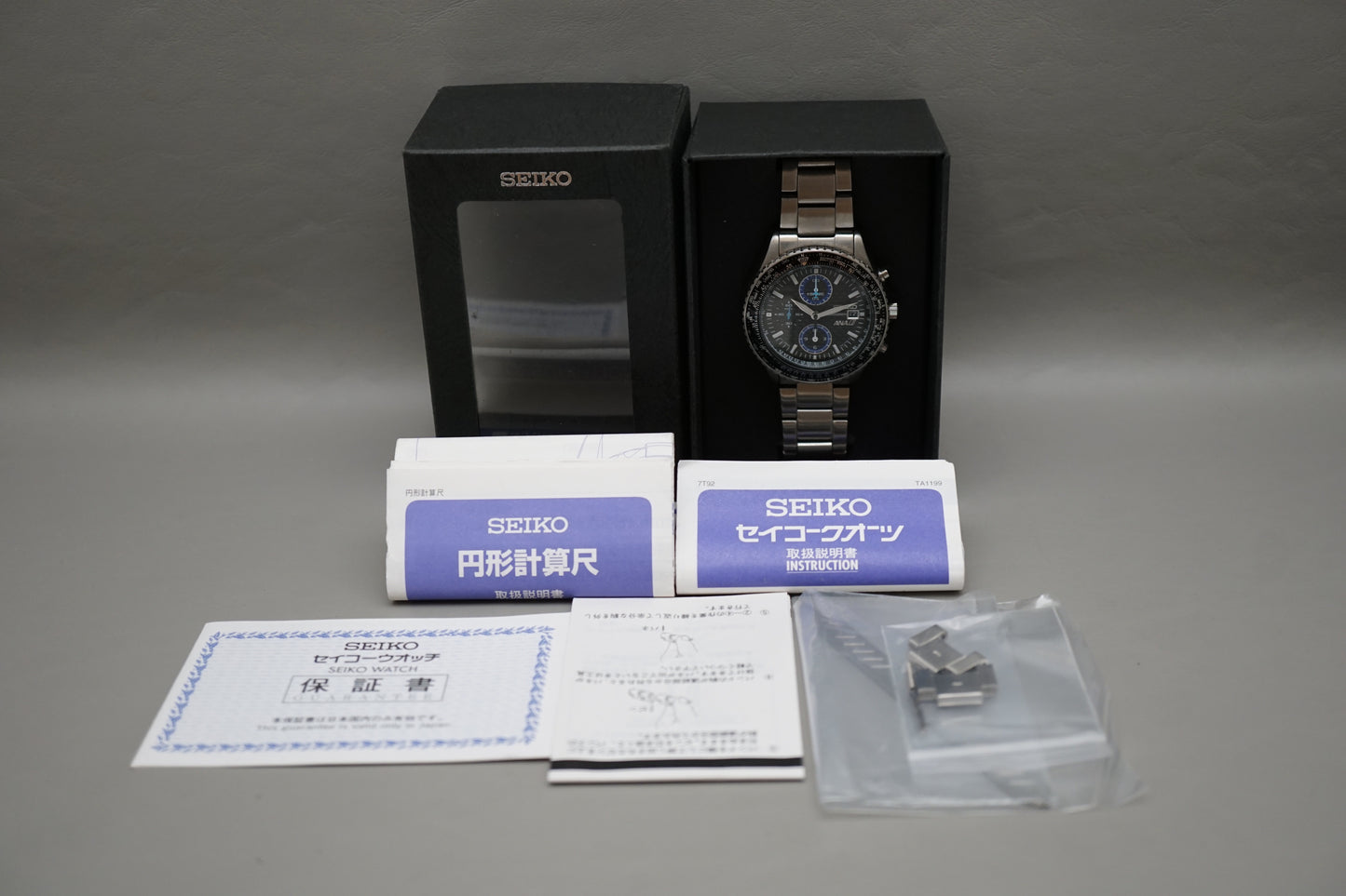 Seiko SZER035 7T92 ANA Flightmaster Pilot JDM Chronograph Quartz Watch