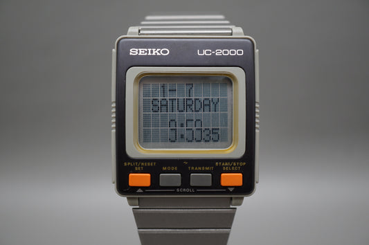 Vintage 1983 Seiko UW01-0010 UC-2000 Information System Digital 'Smart" Watch