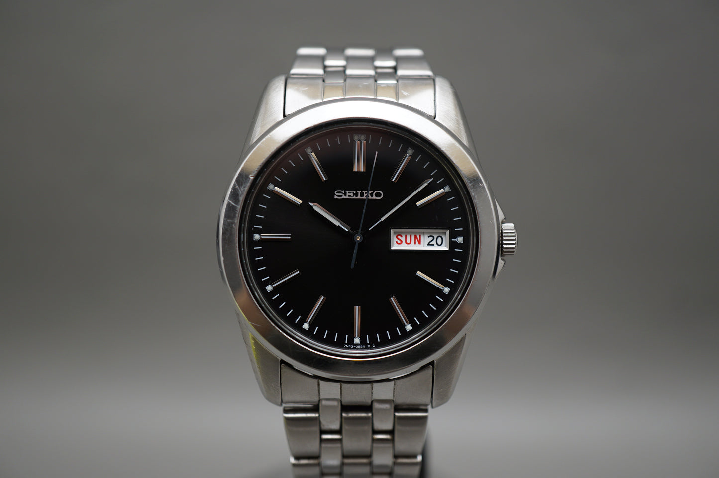 Seiko Spirit SCXC013 7N43 Standard Universal Black Dial Quartz Watch