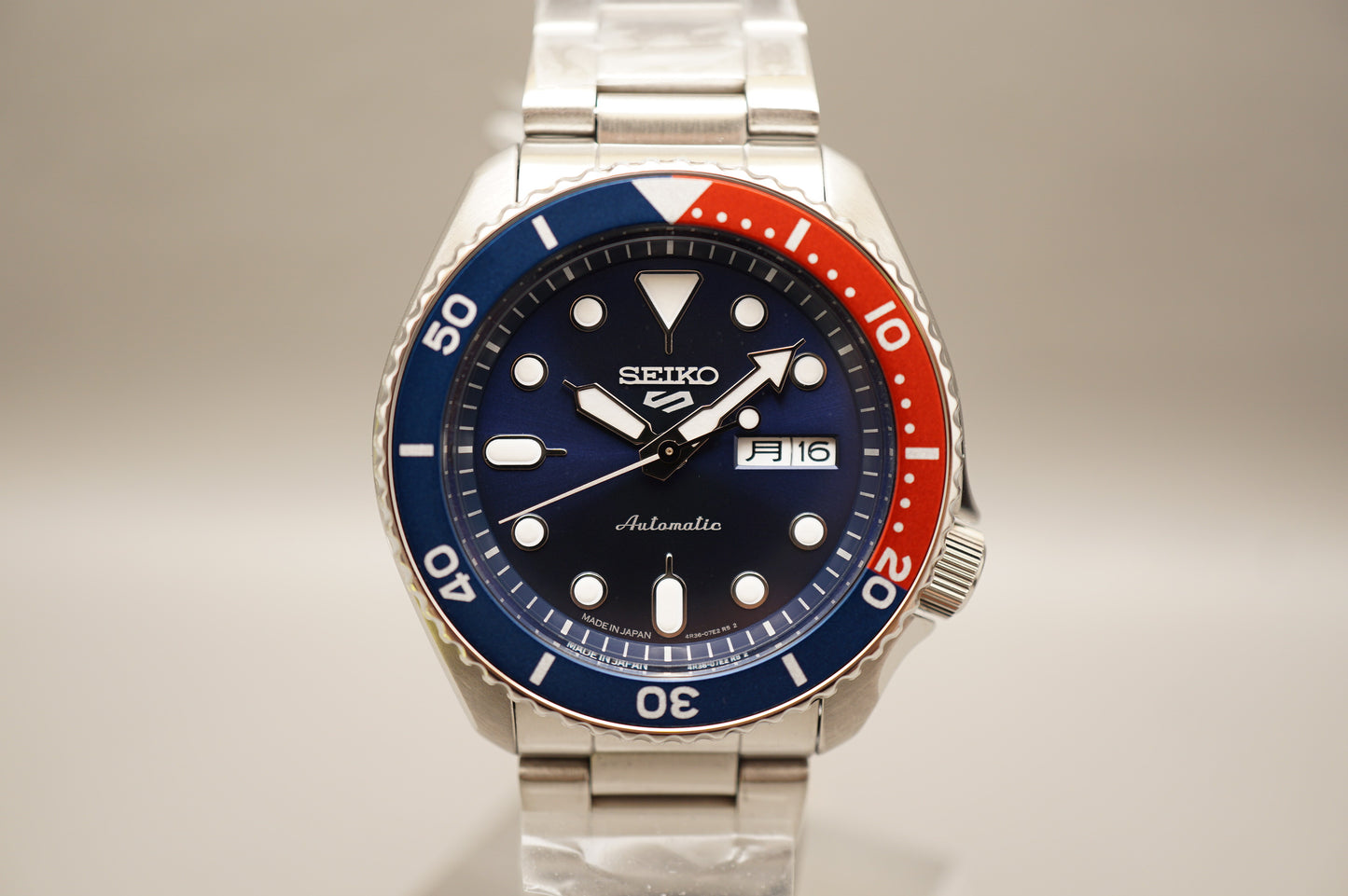 New Seiko 5 Sports SBSA003 4R36 JDM 5KX Sports Style Pepsi Dial Automatic Watch