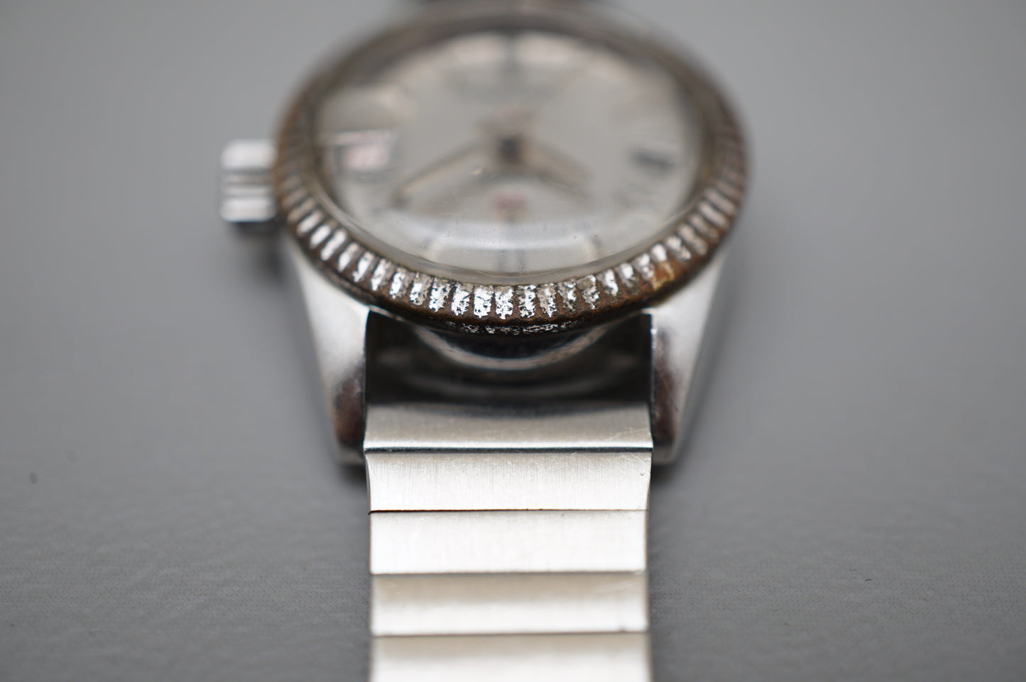 Vintage Rado Purple Horse 779-1 Silver Dial Date Swiss Ladies Automatic Watch