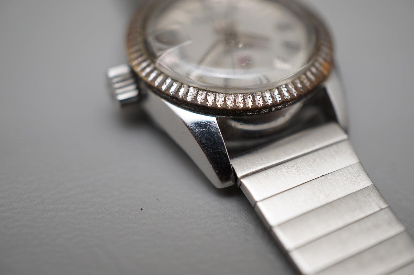 Vintage Rado Purple Horse 779-1 Silver Dial Date Swiss Ladies Automatic Watch