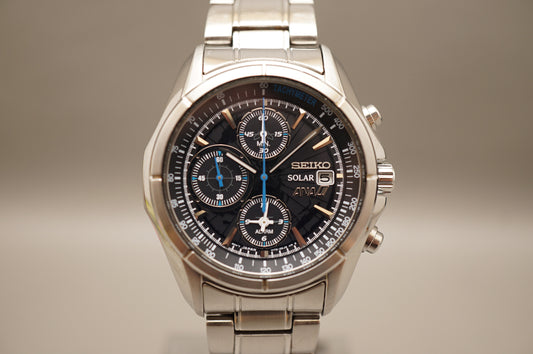 Seiko SZTR007 V172 ANA Limited Model Solar Quartz Chronograph Watch