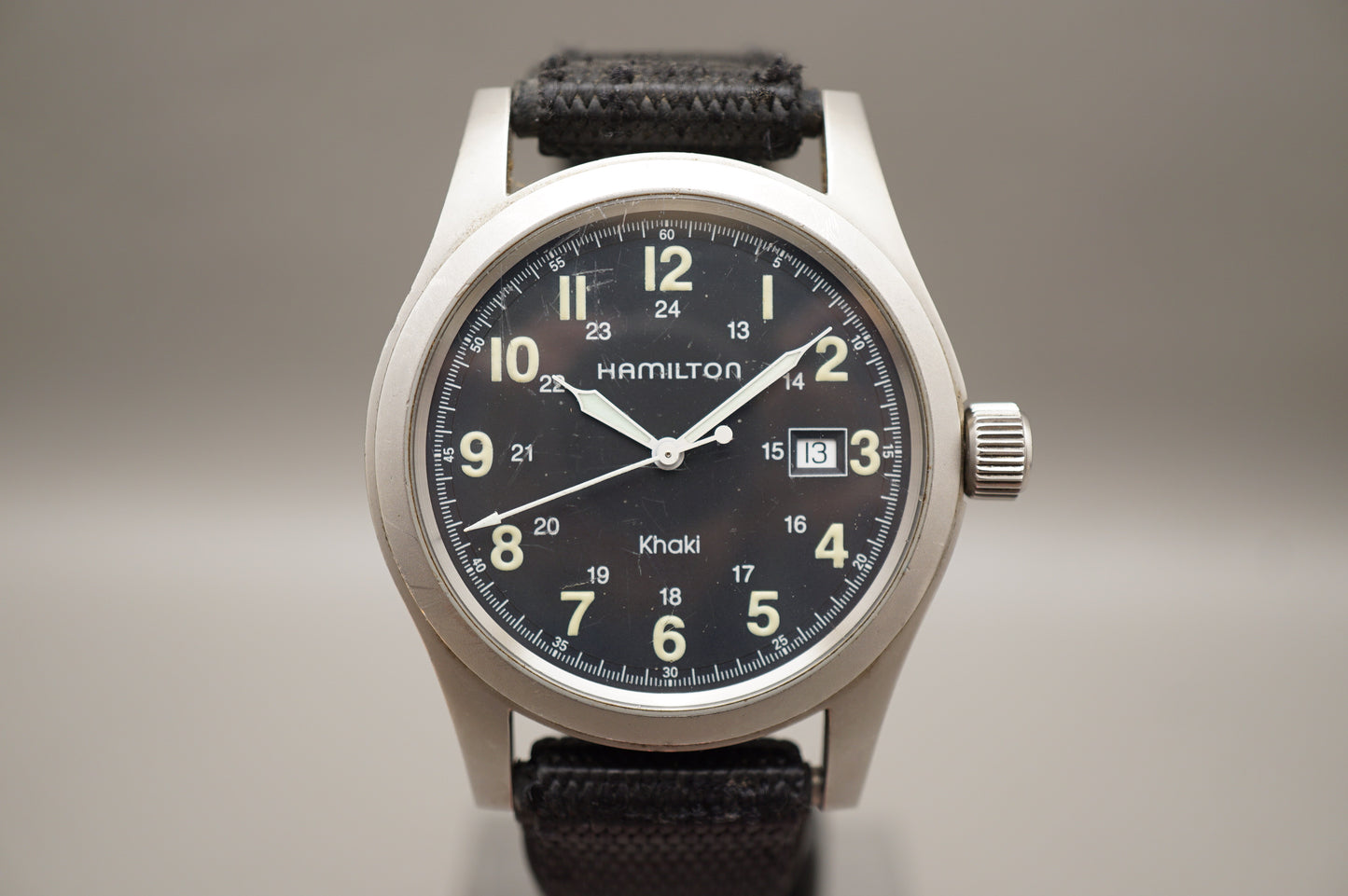 Hamilton Khaki 000092 Field Black Dial Swiss ETA Quartz 42mm Field Watch