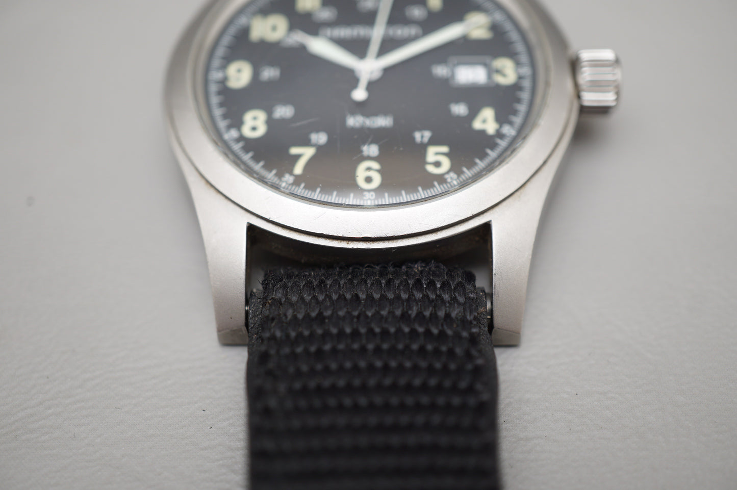 Hamilton Khaki 000092 Field Black Dial Swiss ETA Quartz 42mm Field Watch