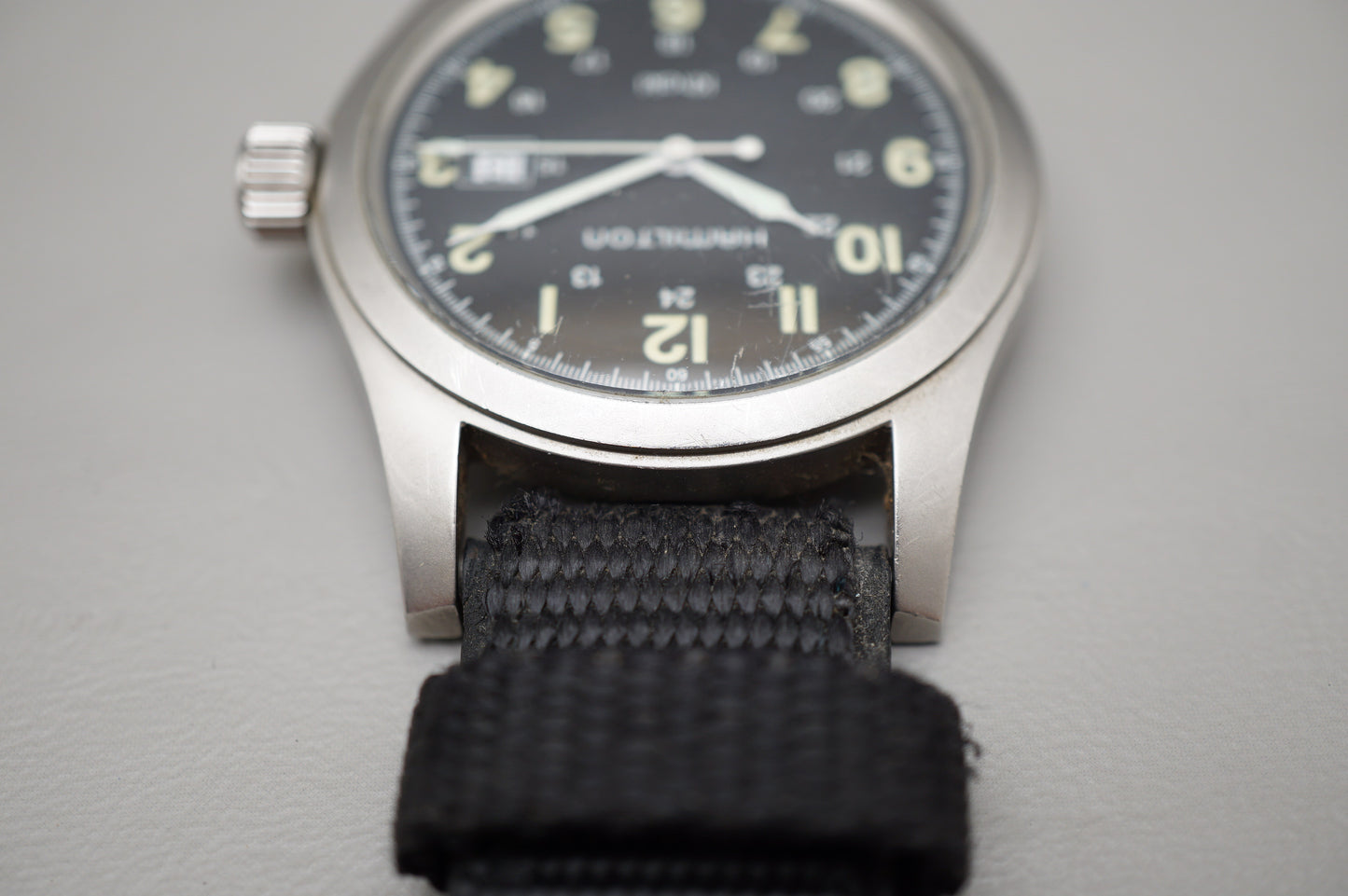 Hamilton Khaki 000092 Field Black Dial Swiss ETA Quartz 42mm Field Watch