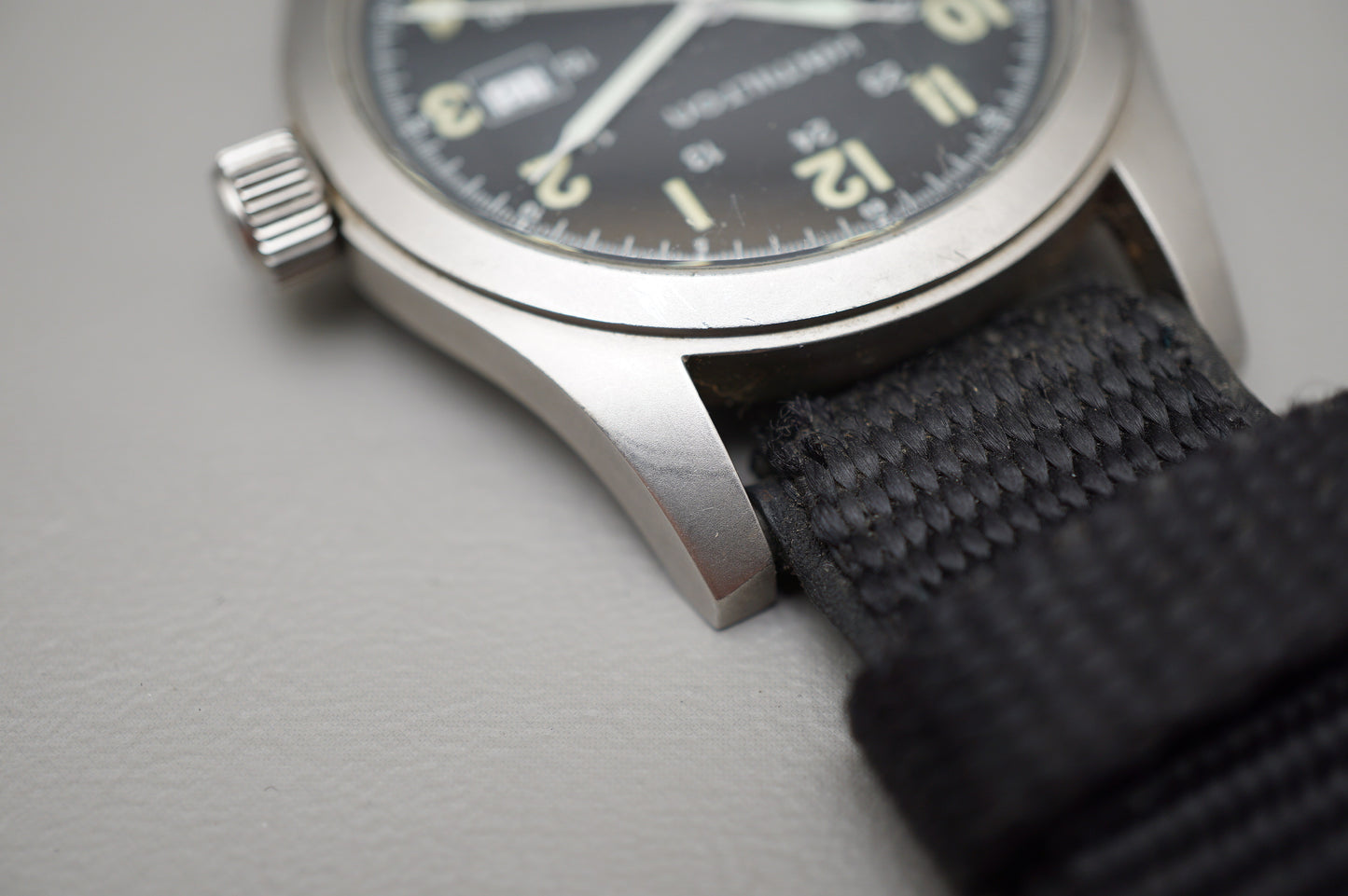 Hamilton Khaki 000092 Field Black Dial Swiss ETA Quartz 42mm Field Watch