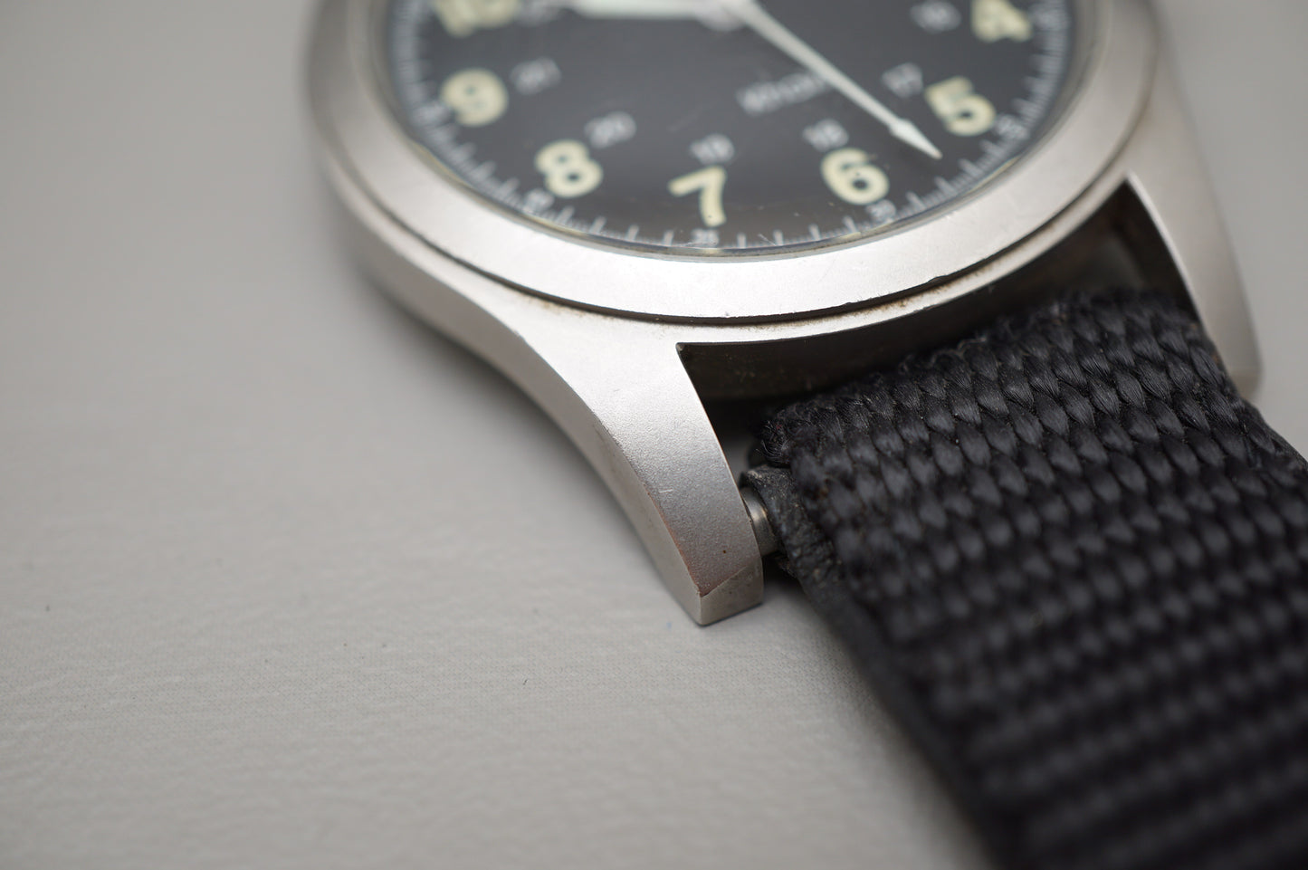 Hamilton Khaki 000092 Field Black Dial Swiss ETA Quartz 42mm Field Watch