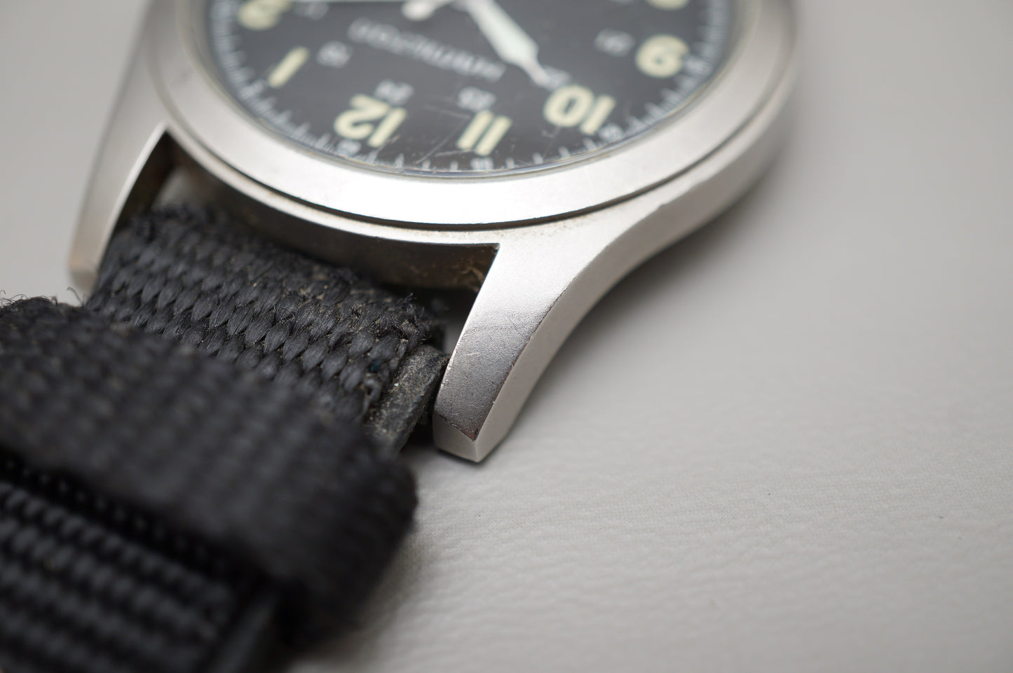 Hamilton Khaki 000092 Field Black Dial Swiss ETA Quartz 42mm Field Watch