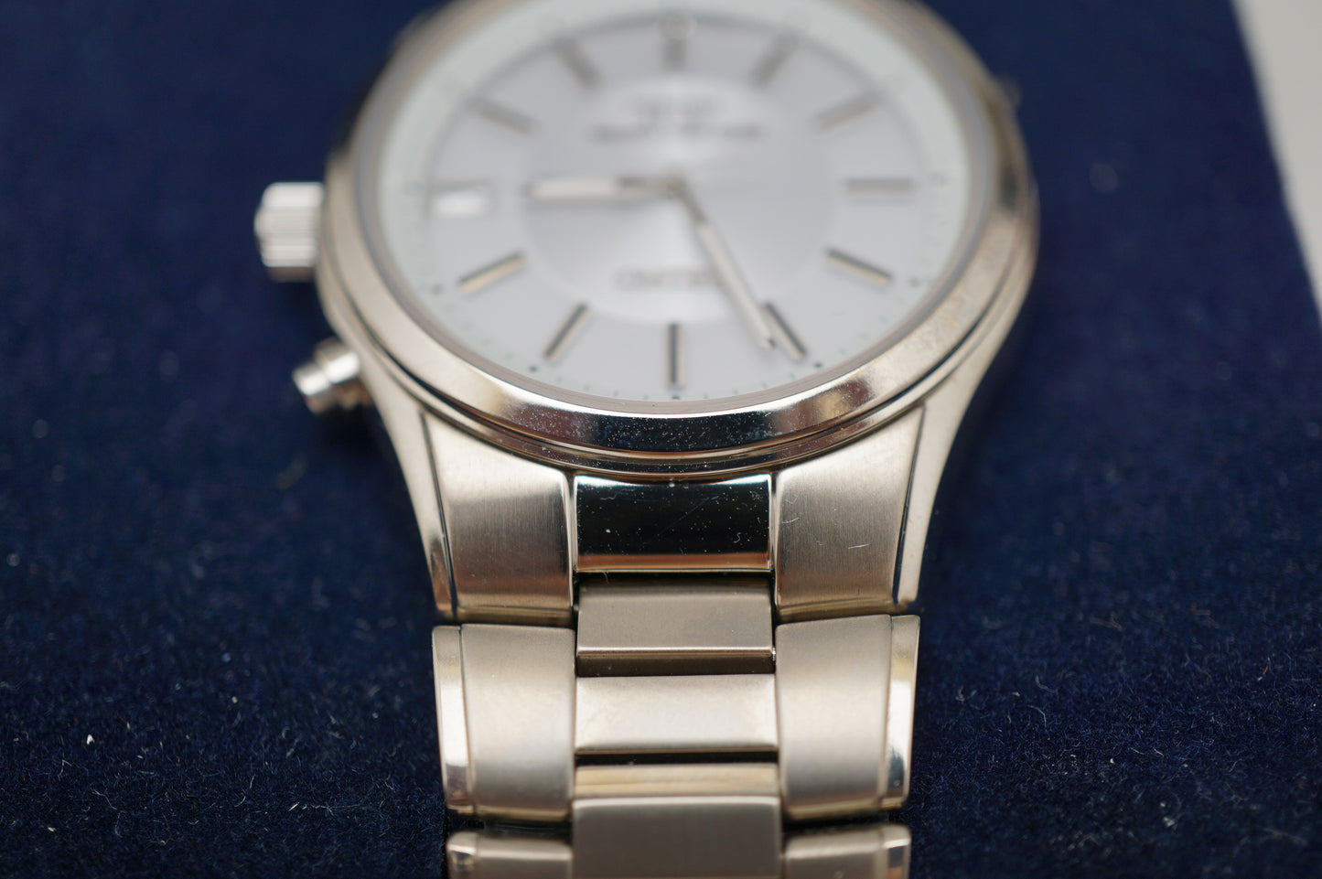 Seiko Pair Watch Set SBTM001 7B22 Titanium Solar SSVY053 Stainless Quartz Watch