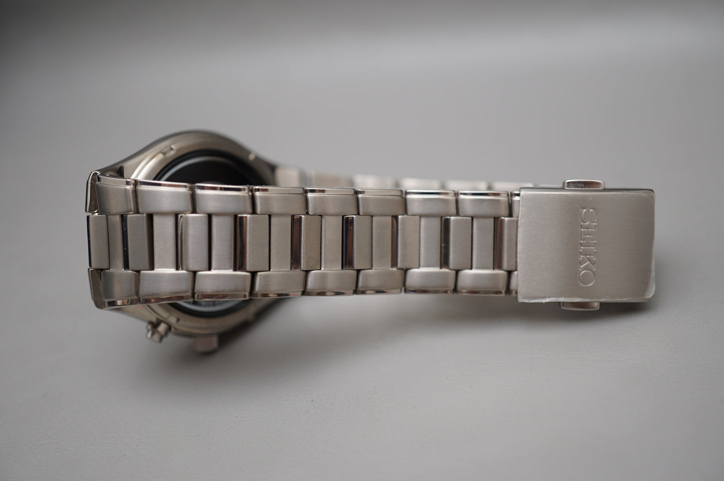 Seiko Pair Watch Set SBTM001 7B22 Titanium Solar SSVY053 Stainless Quartz Watch