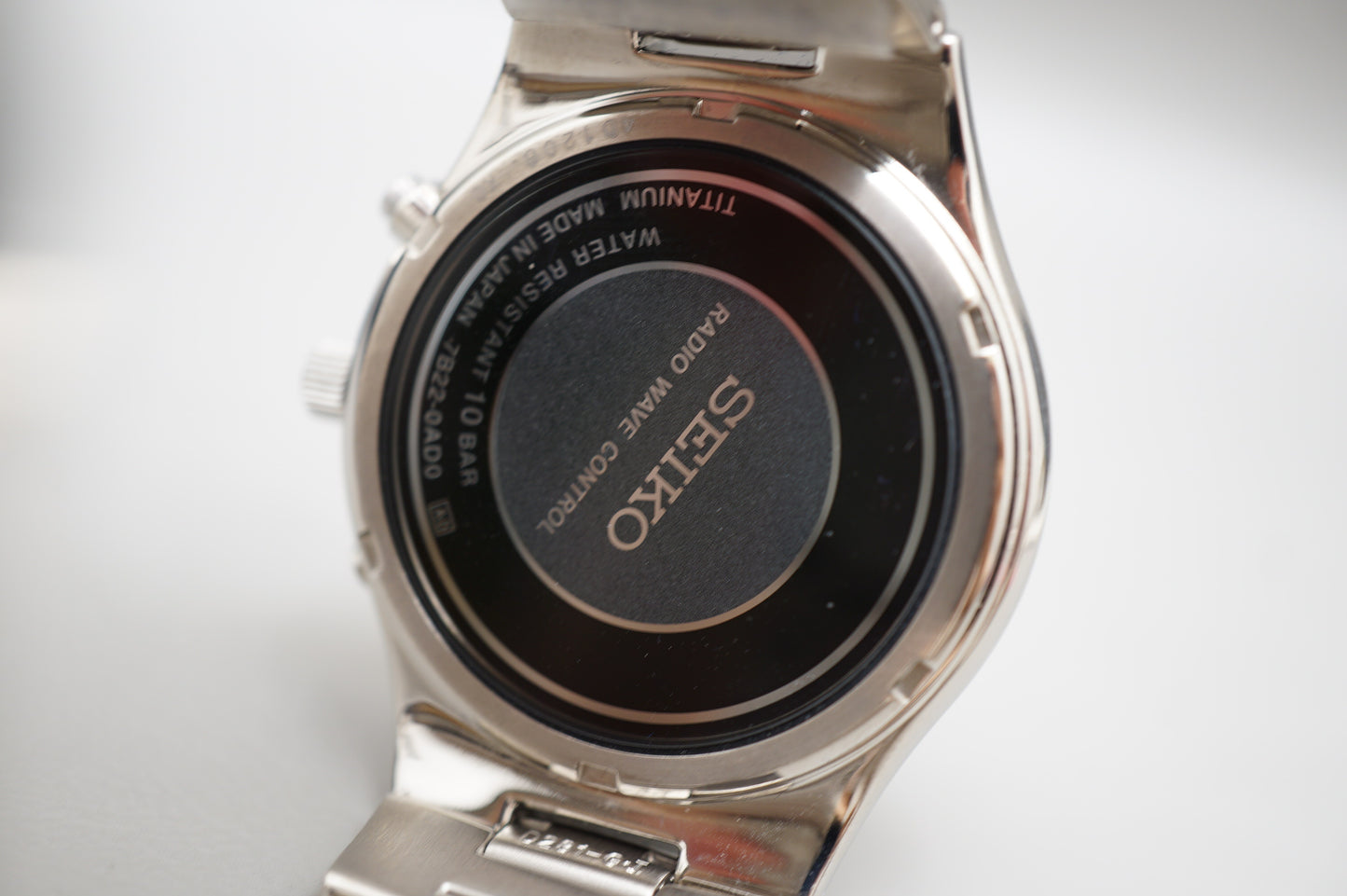 Seiko Pair Watch Set SBTM001 7B22 Titanium Solar SSVY053 Stainless Quartz Watch