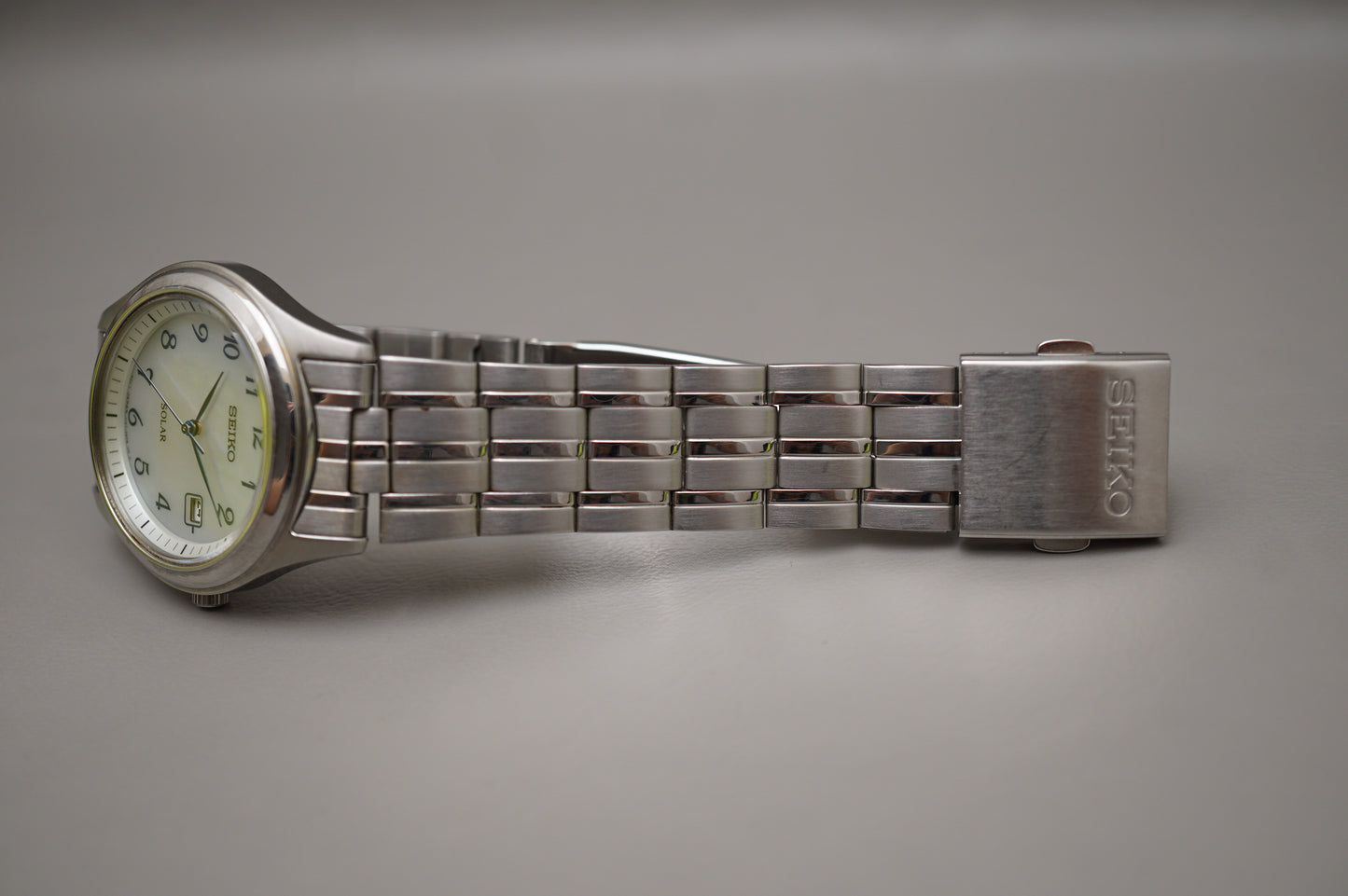Seiko Spirit SBPN059 V147 36mm Pearled Dial JDM Solar Quartz Watch