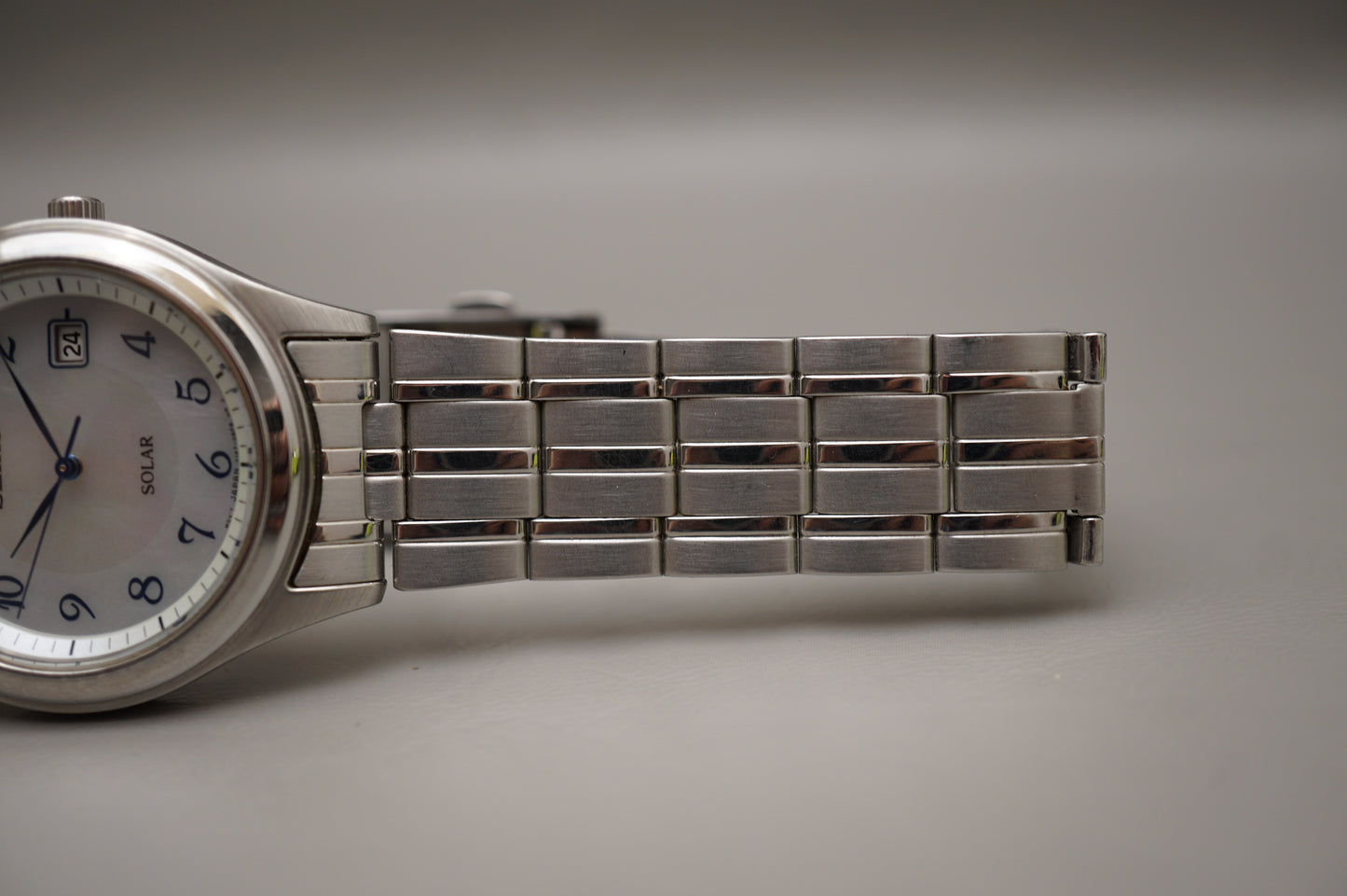 Seiko Spirit SBPN059 V147 36mm Pearled Dial JDM Solar Quartz Watch