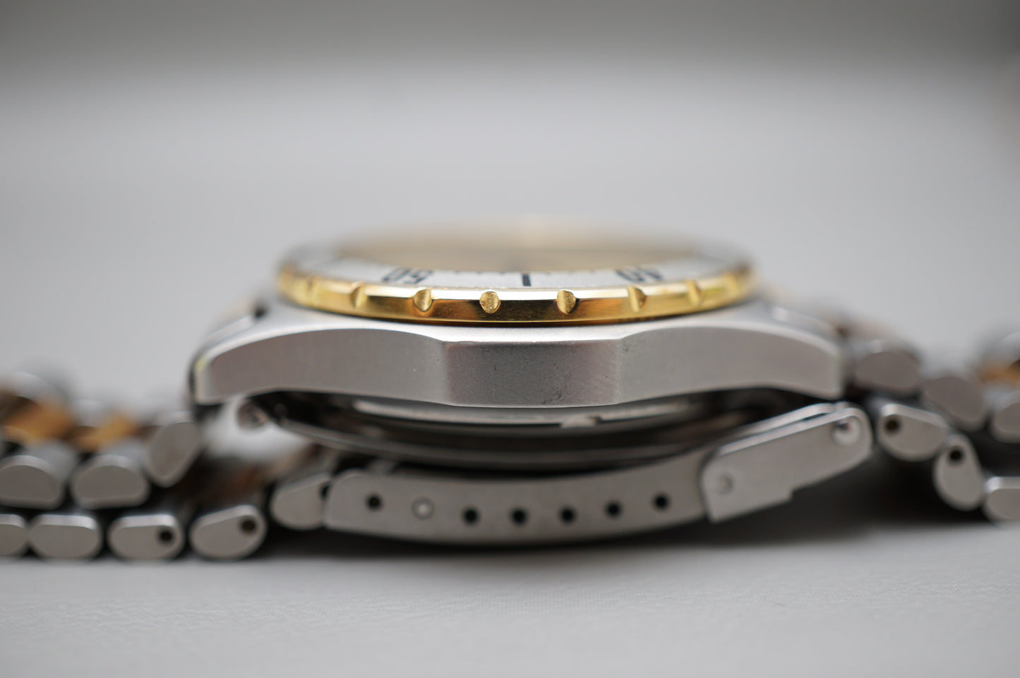 Tag Heuer 2000 Professional 974.013F Gold Dial Two Tone 200M Quartz Watch
