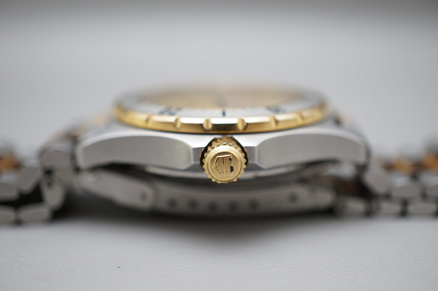 Tag Heuer 2000 Professional 974.013F Gold Dial Two Tone 200M Quartz Watch