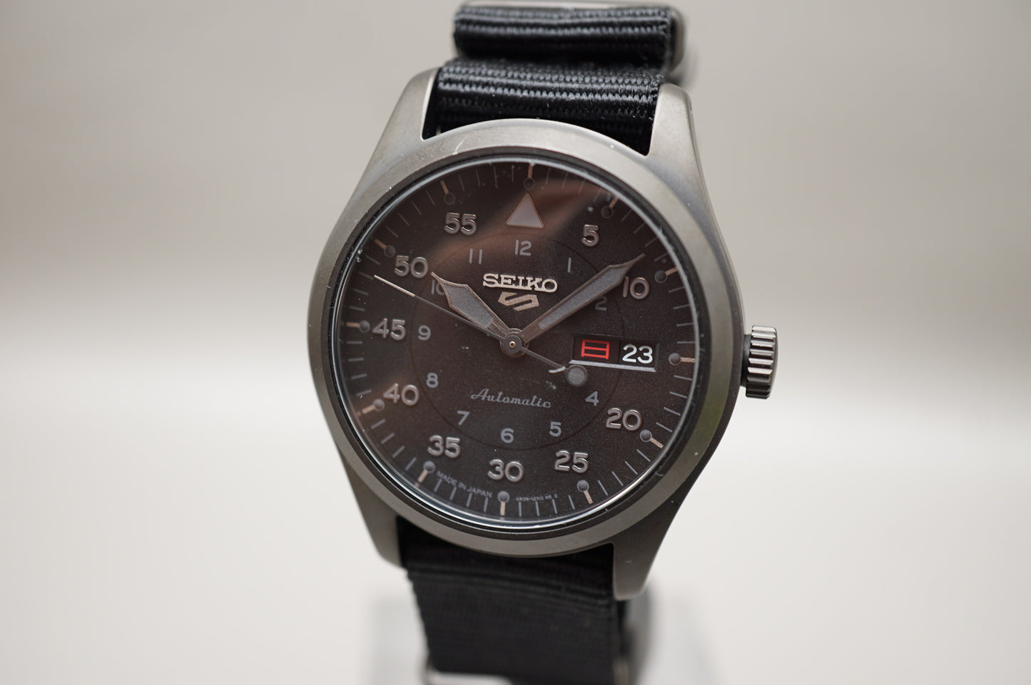 Seiko 5 Sports SBSA121 4R36 Field Street Style Blacked Out Automatic Watch