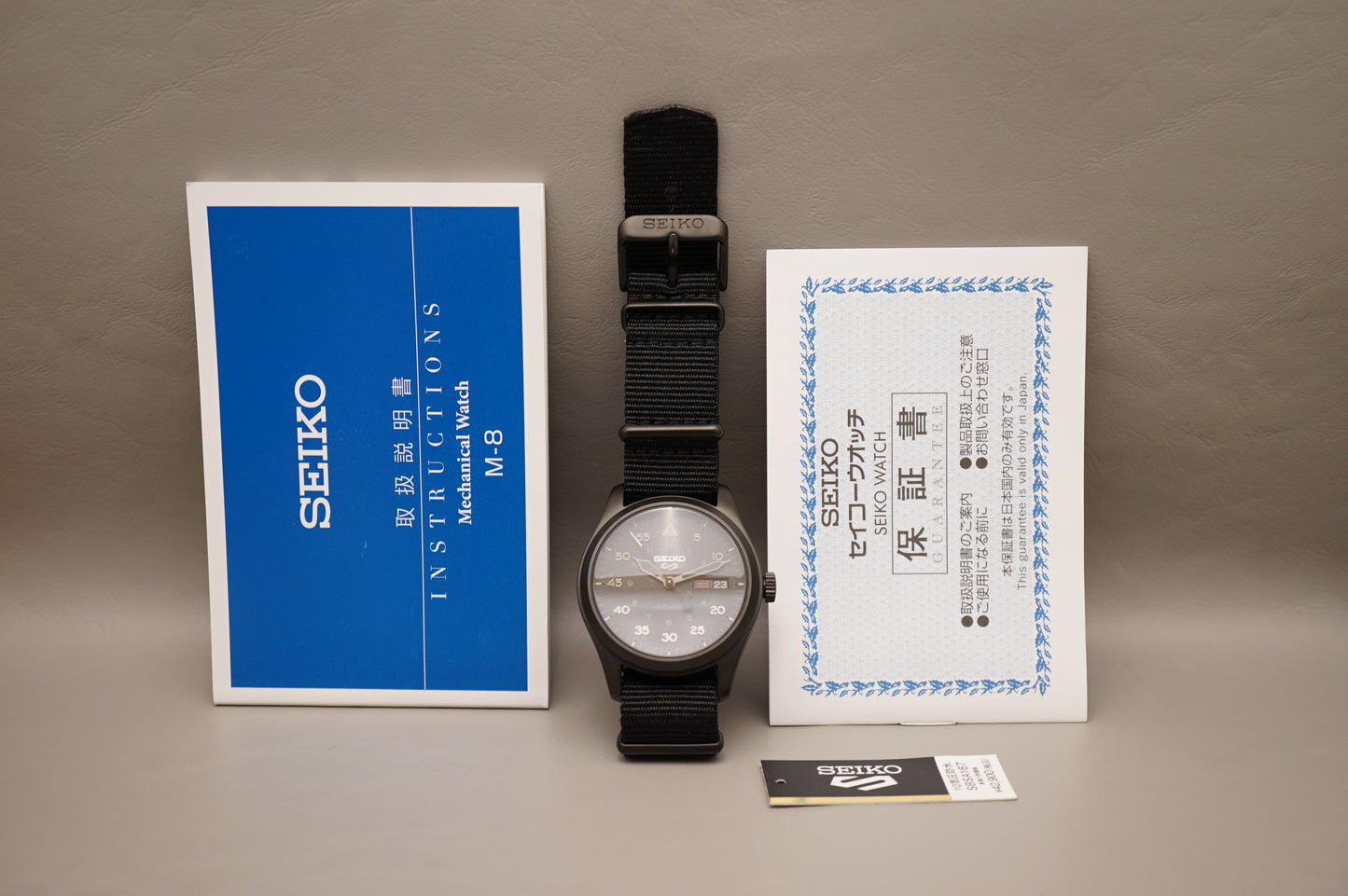 Seiko 5 Sports SBSA121 4R36 Field Street Style Blacked Out Automatic Watch
