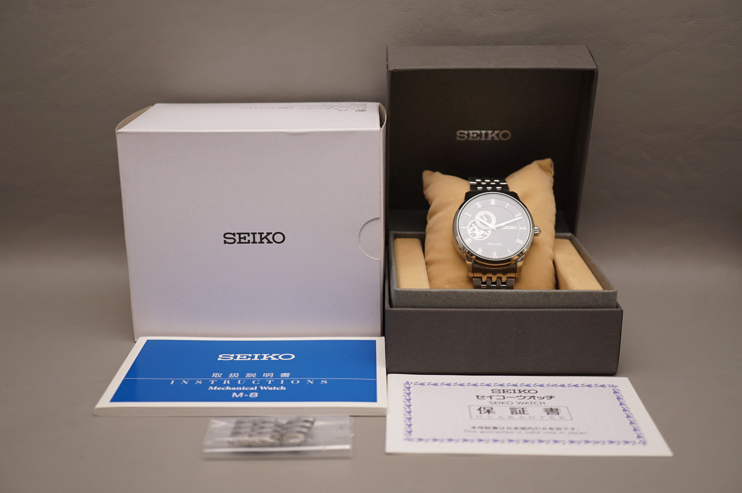 Seiko Presage SARY063 4R39 Black Dial Open Heart Automatic Watch READ