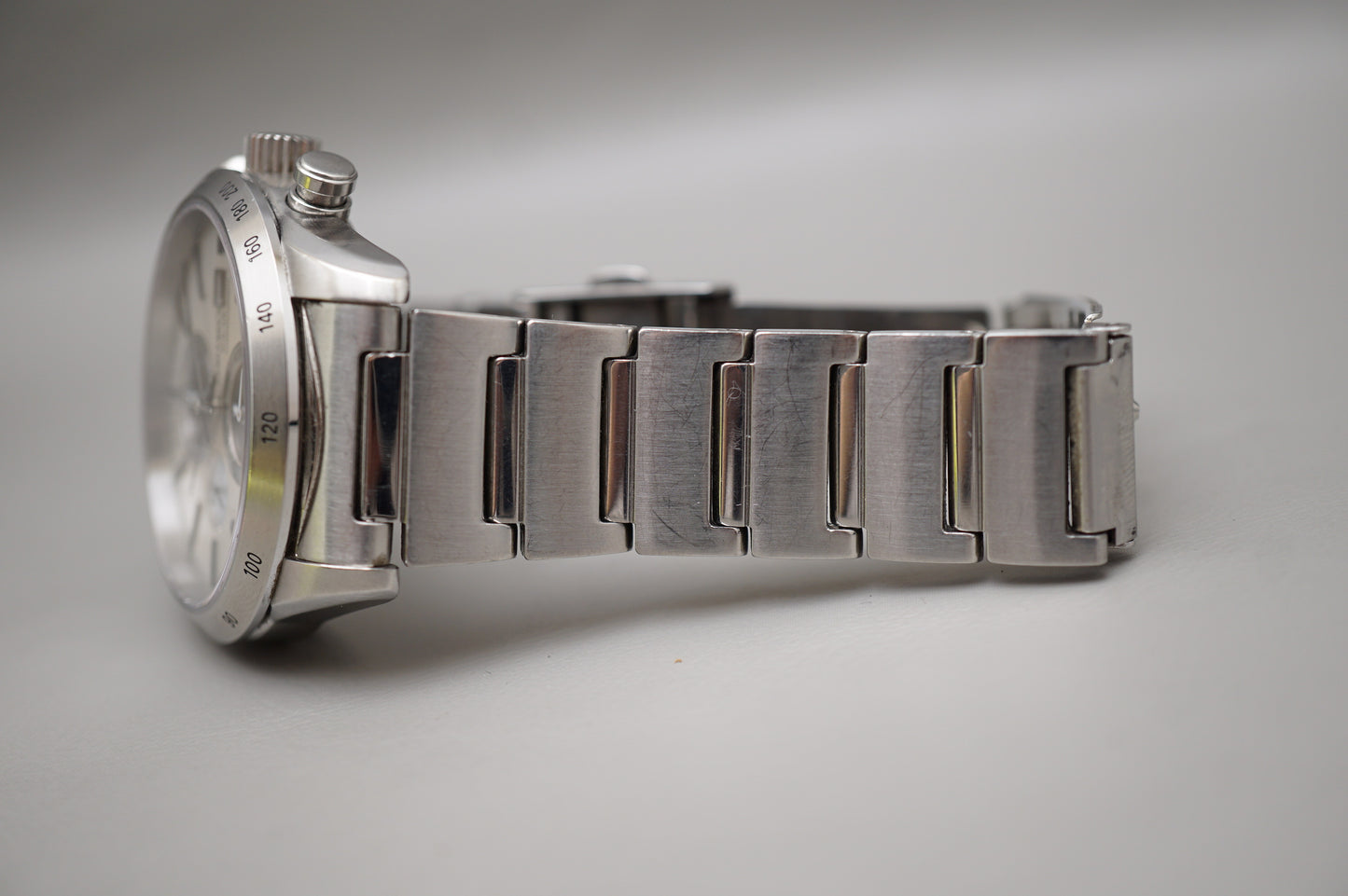 Seiko Spirit SBPY113 V172 JDM White Panda Dial Chronograph Solar Quartz Watch