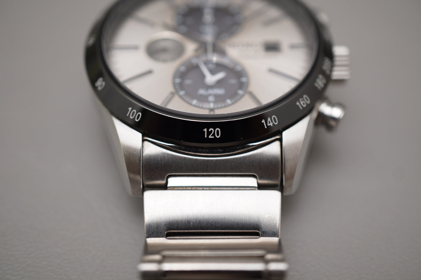 Seiko Spirit SBPY117 V172 JDM White Panda Dial Chronograph Solar Quartz Watch