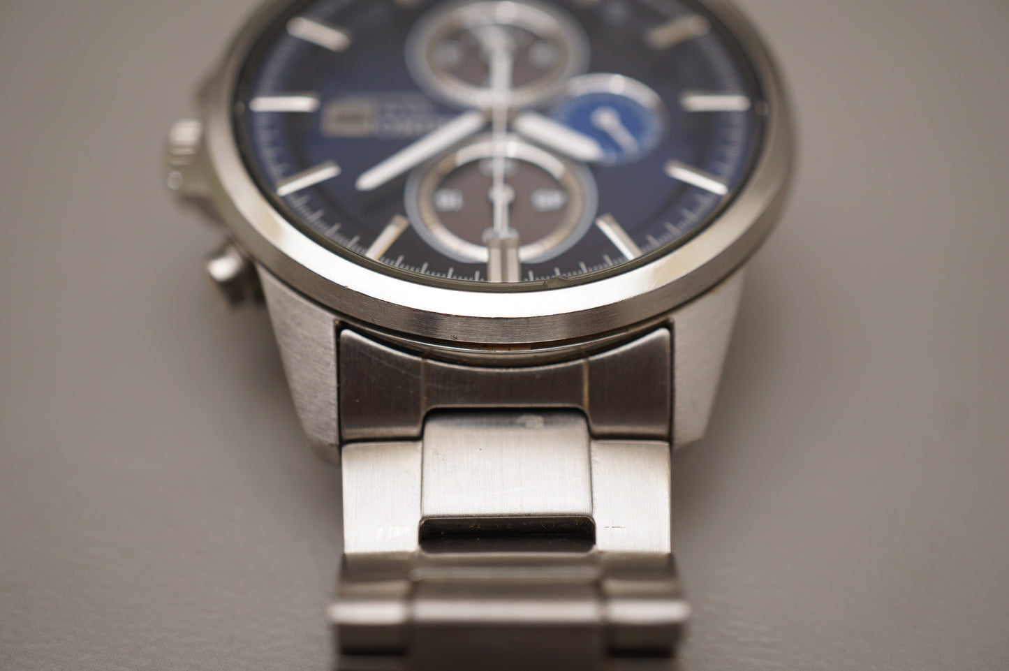 Seiko Spirit SBPY007 V172 Blue Dial JDM Solar Quartz Chronograph Watch