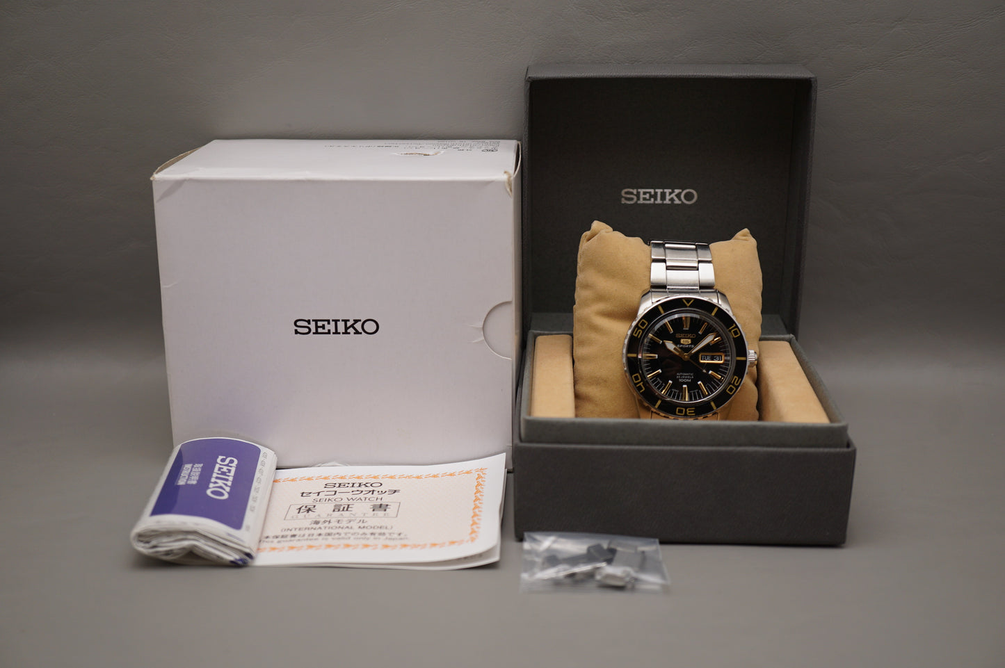 Seiko 5 Sports SNZH57J1 7S36 Fifty Five Fathoms Black Dial Automatic Watch