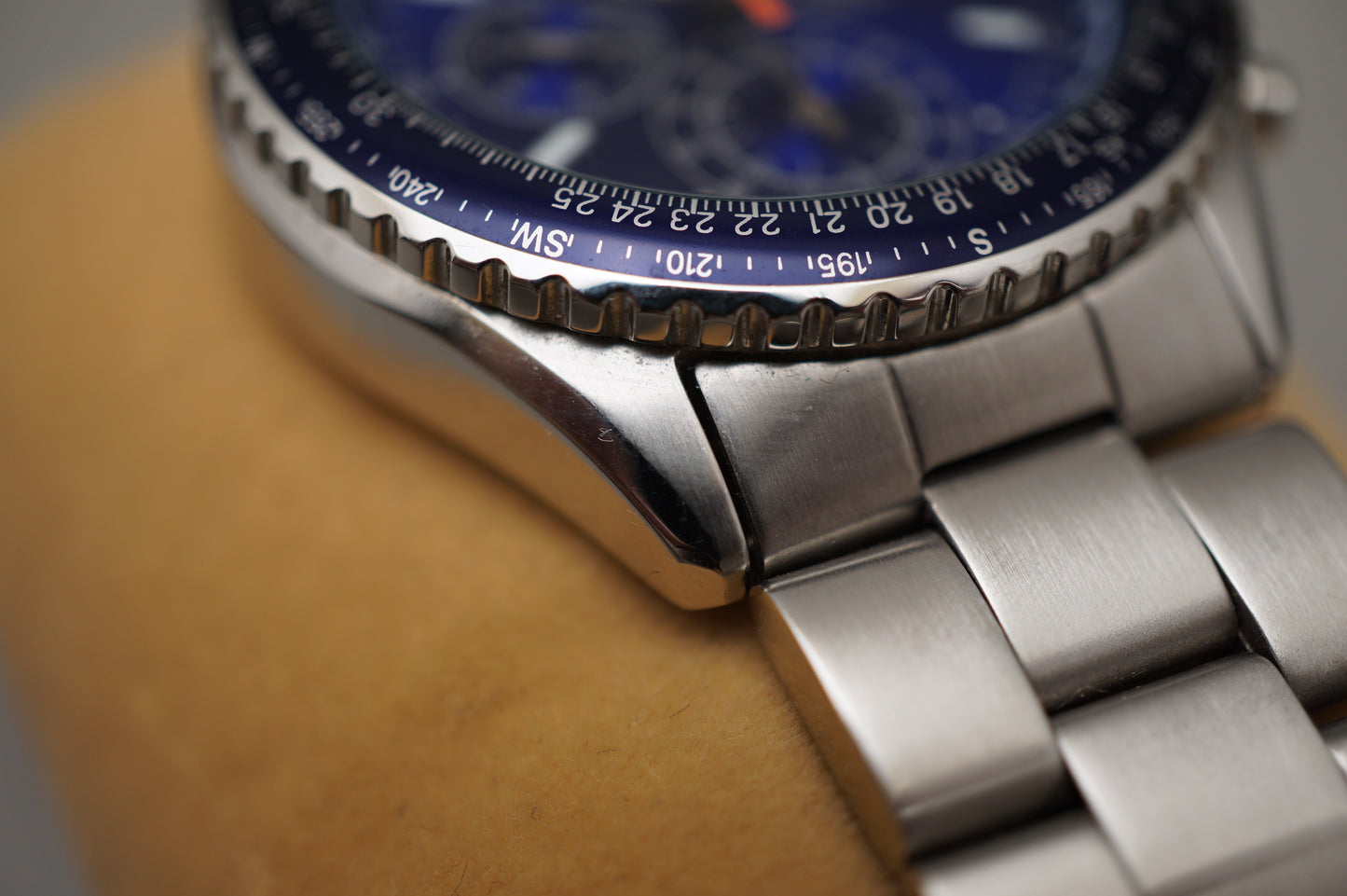 Seiko SND255 7T92 Flightmaster Pilot Chronograph Blue Slide Rule Quartz Watch