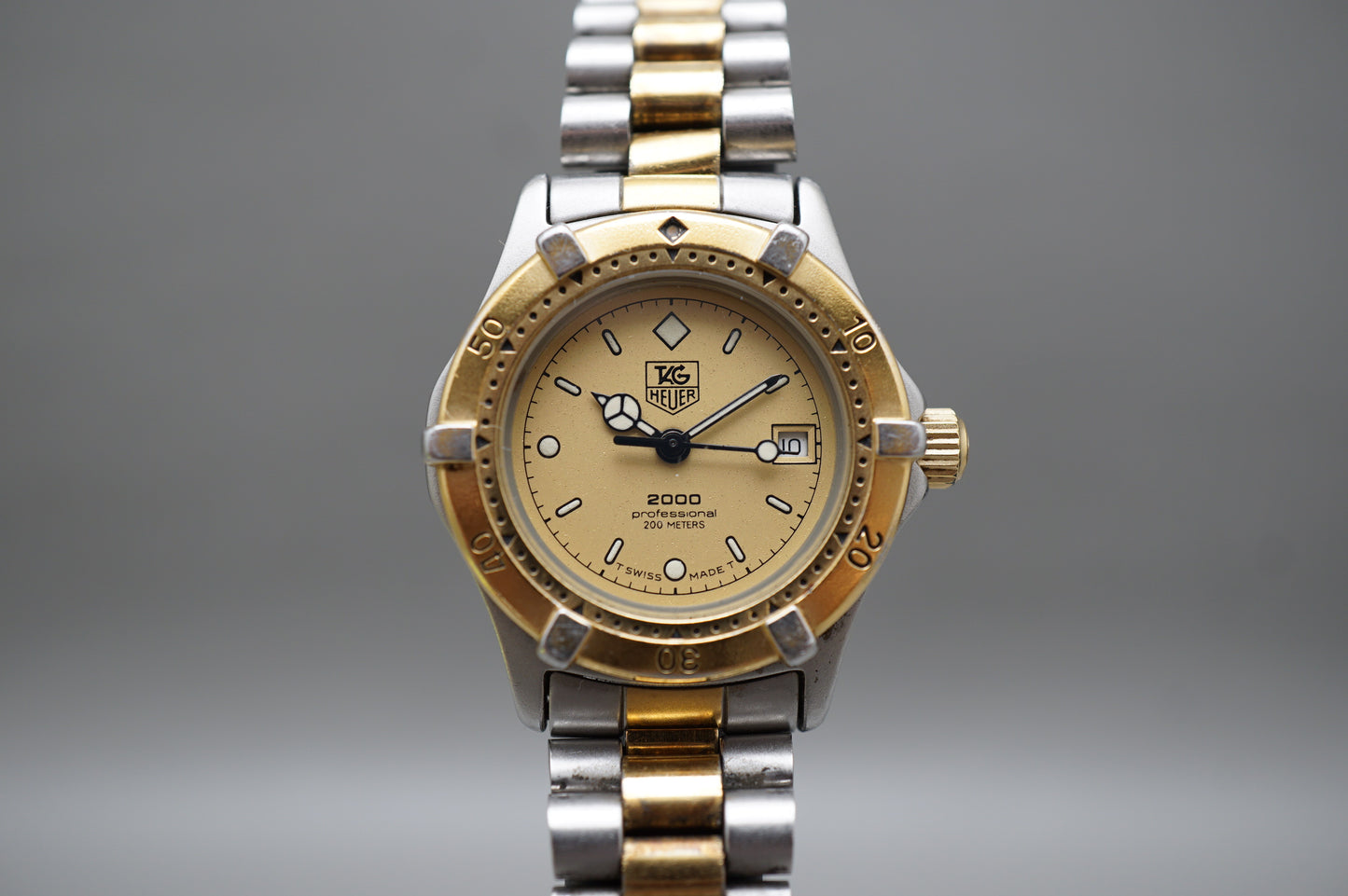 Tag Heuer 2000 964.008 Two Tone Gold Dial Professional Ladies Quartz Watch