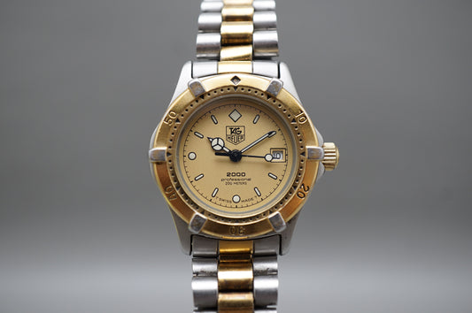 Tag Heuer 2000 964.008 Two Tone Gold Dial Professional Ladies Quartz Watch
