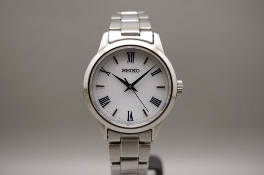 Seiko Selection STPX047 V131 White Roman Numeral Dial Ladies Solar Quartz Watch