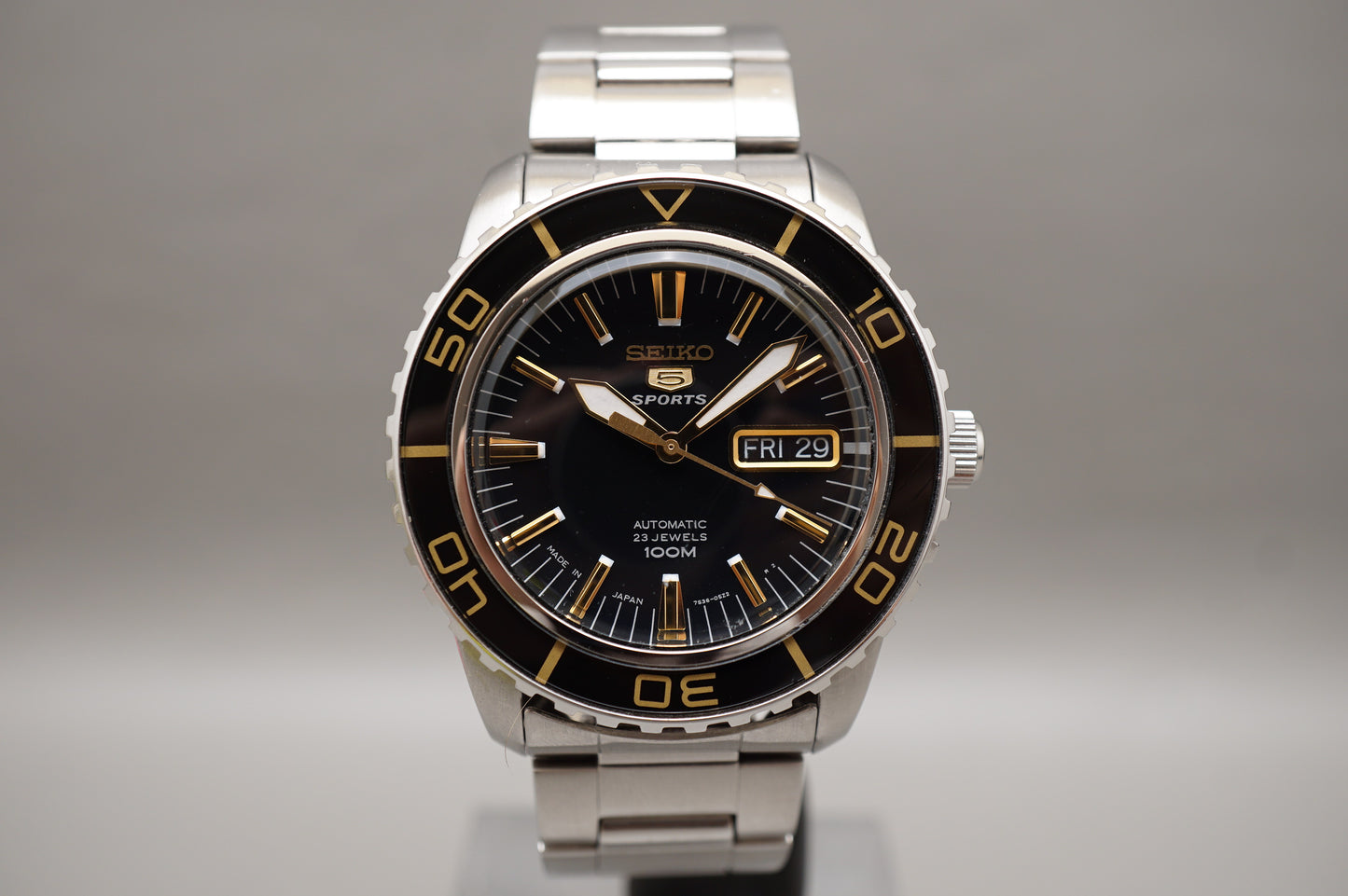Seiko 5 Sports SNZH57J1 7S36 Fifty Five Fathoms Black Dial Automatic Watch