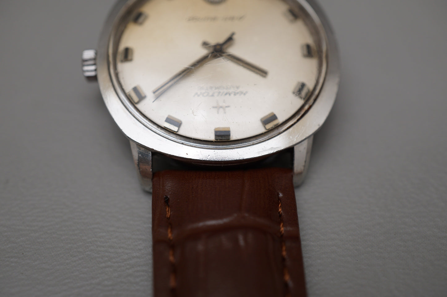 Vintage 1970s Hamilton Pan-Europ 64045-3 Swiss Steel Date Automatic Watch