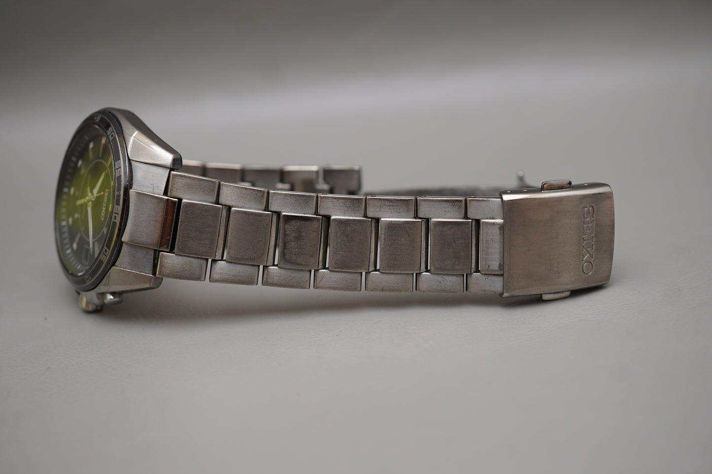 Seiko 7B42-0AH0 Black Dial Radio Wave Solar Quartz Titanium JDM Watch