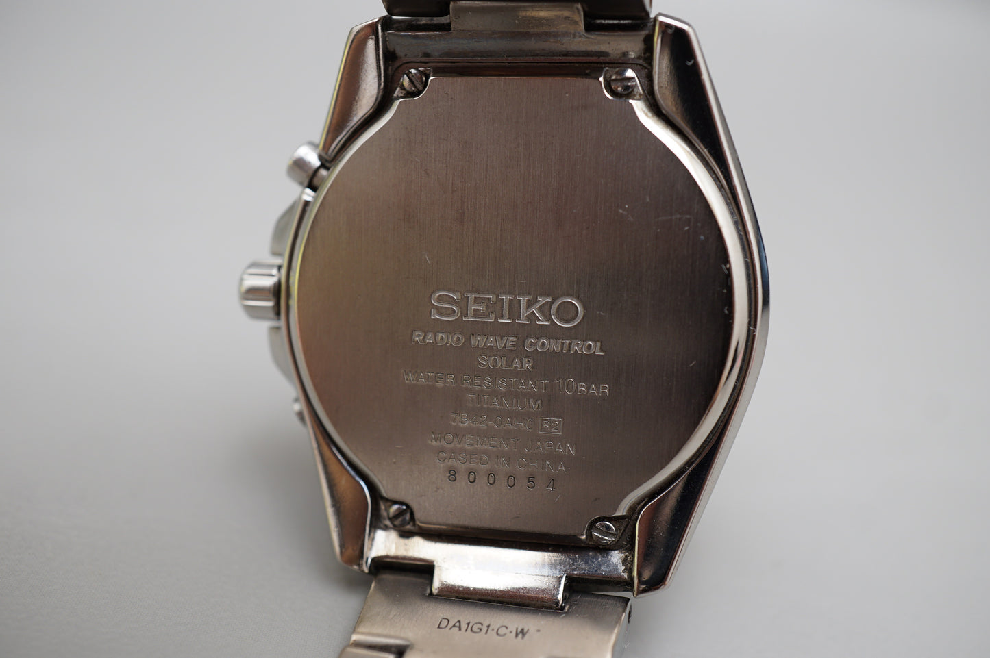 Seiko 7B42-0AH0 Black Dial Radio Wave Solar Quartz Titanium JDM Watch