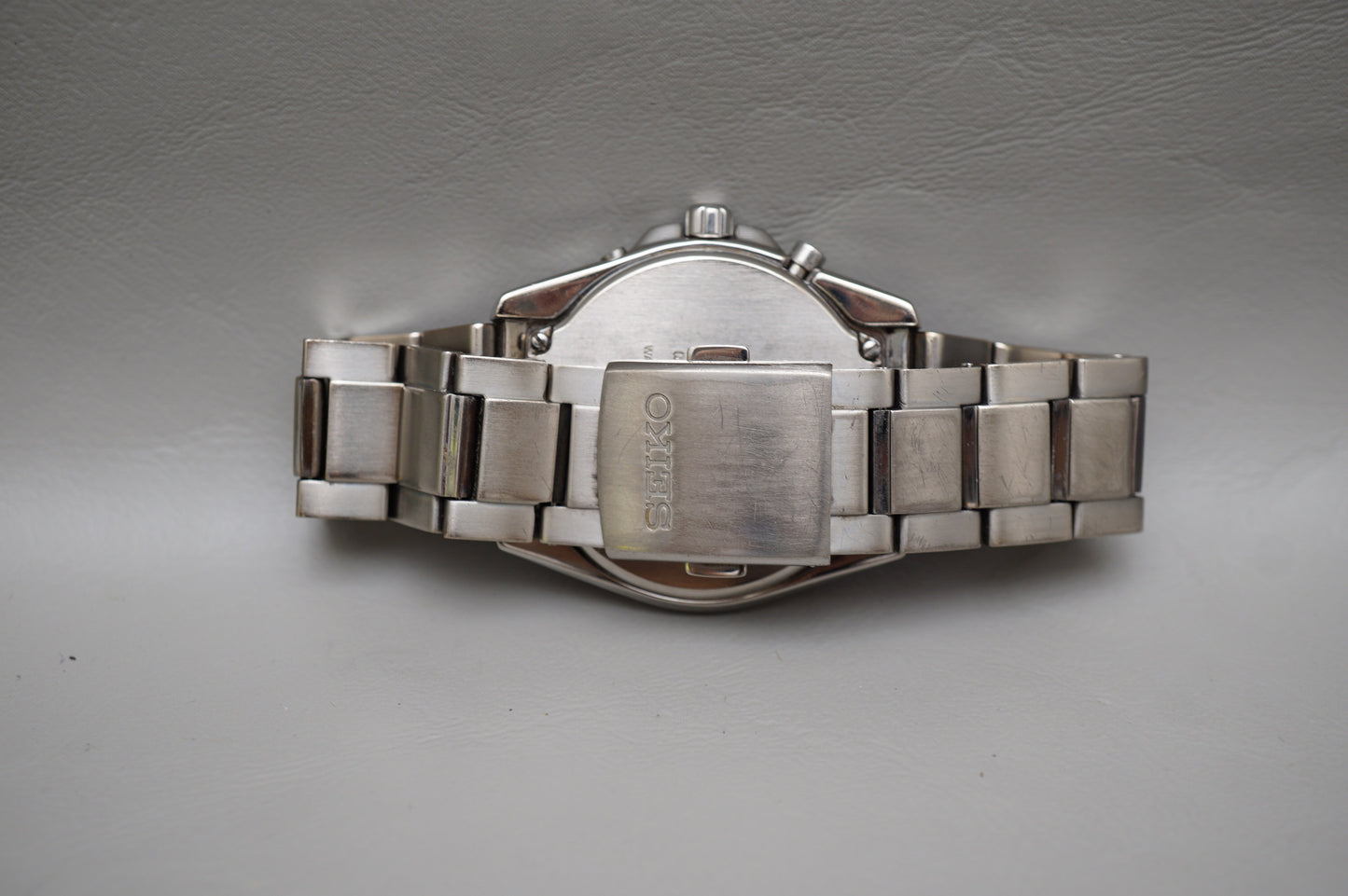 Seiko 7B42-0AH0 Black Dial Radio Wave Solar Quartz Titanium JDM Watch