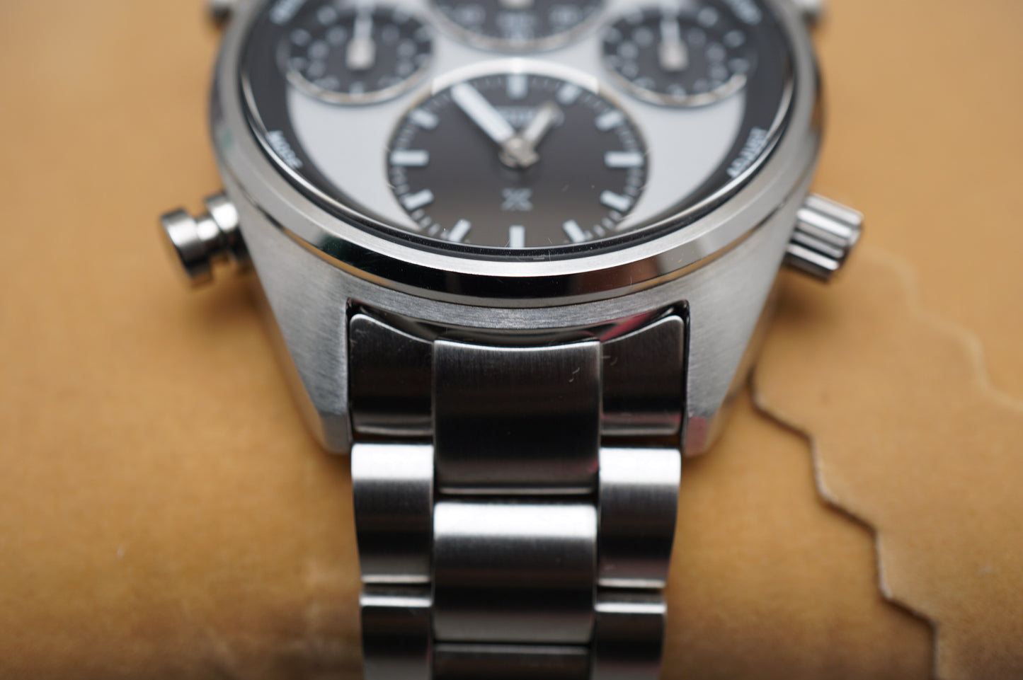 Seiko Prospex SBER001 8A50 Panda White Dial Speedtimer JDM Solar Quartz Watch